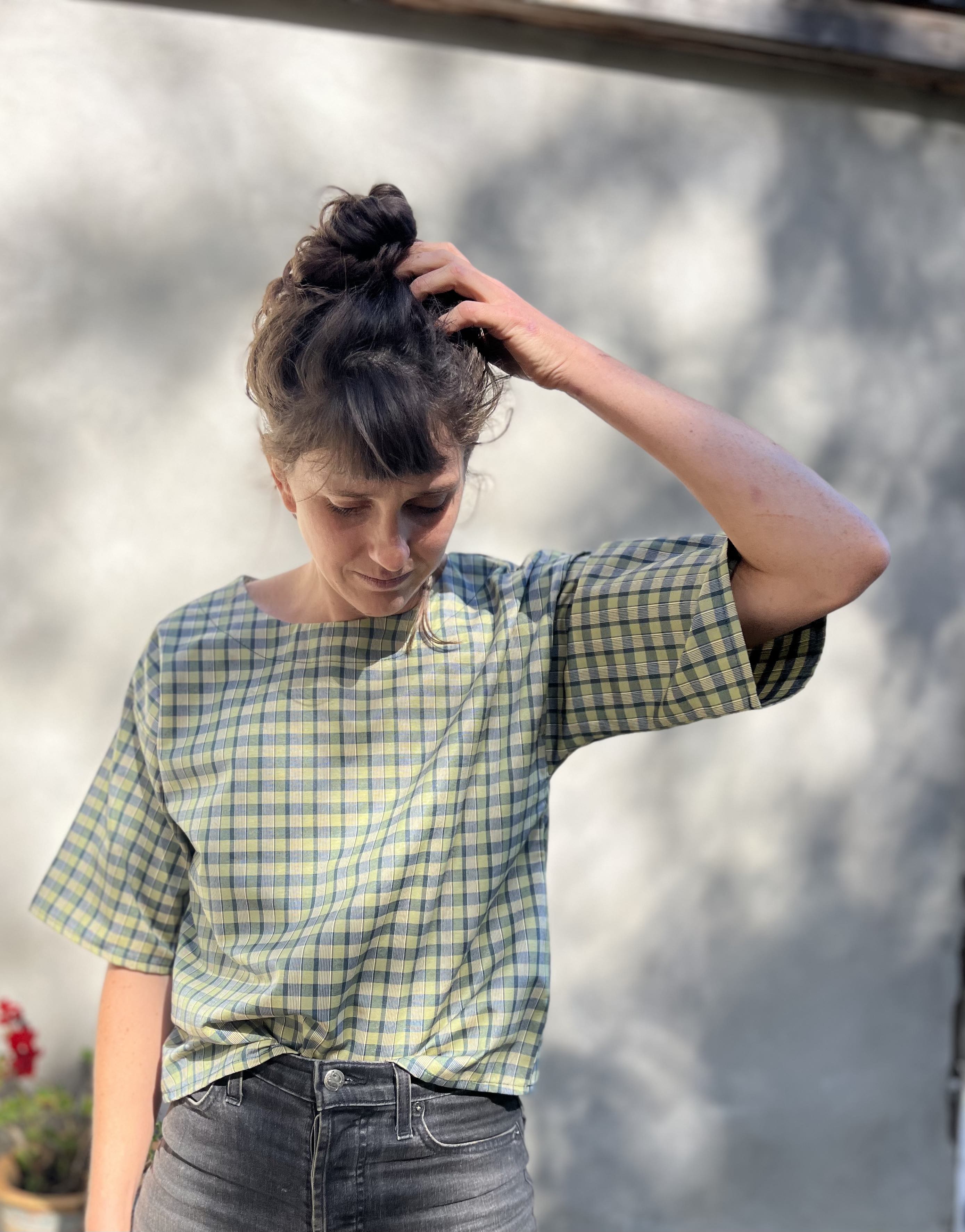 Top Abélia - Carreaux verts