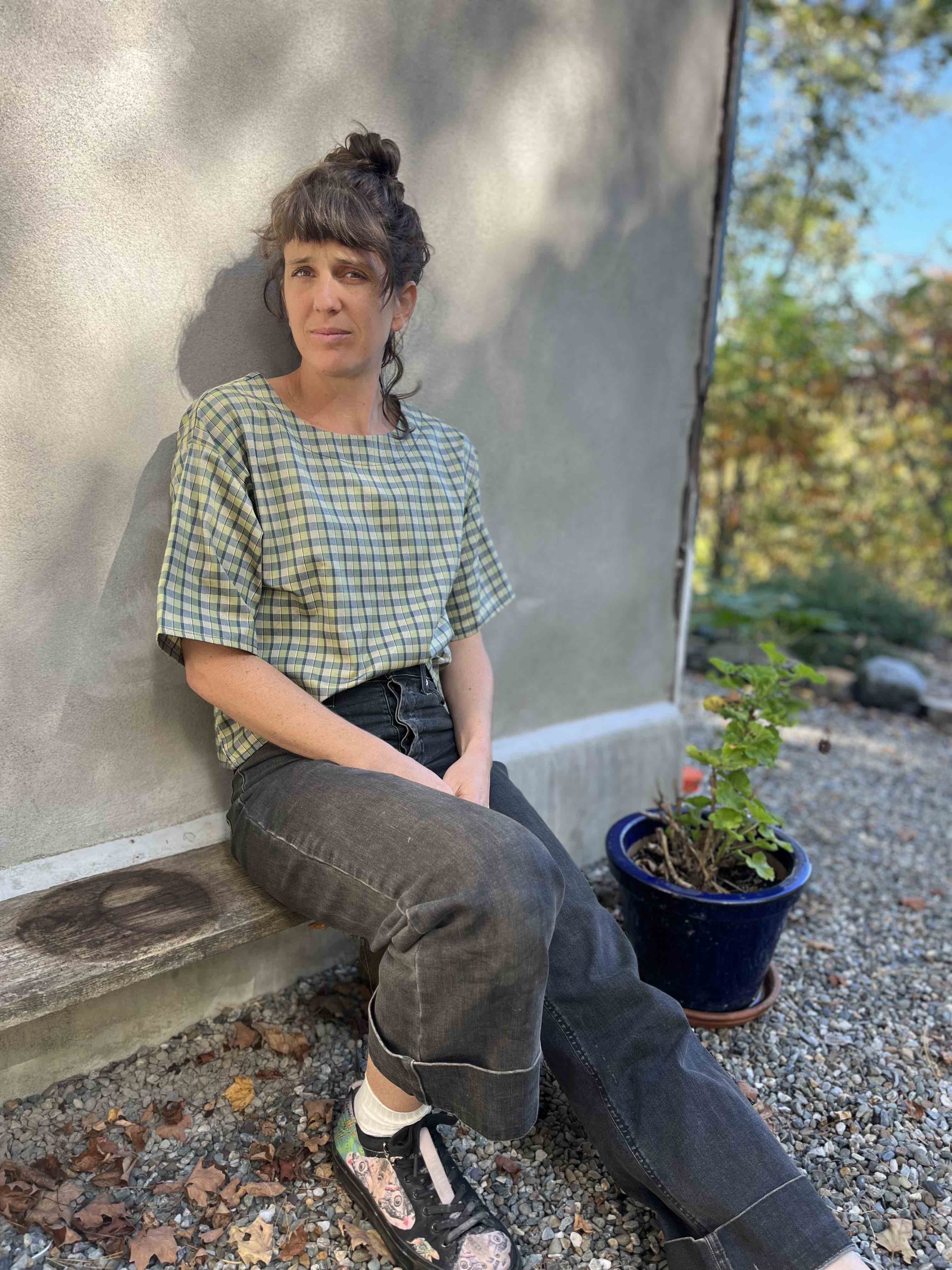 Top Abélia - Carreaux verts