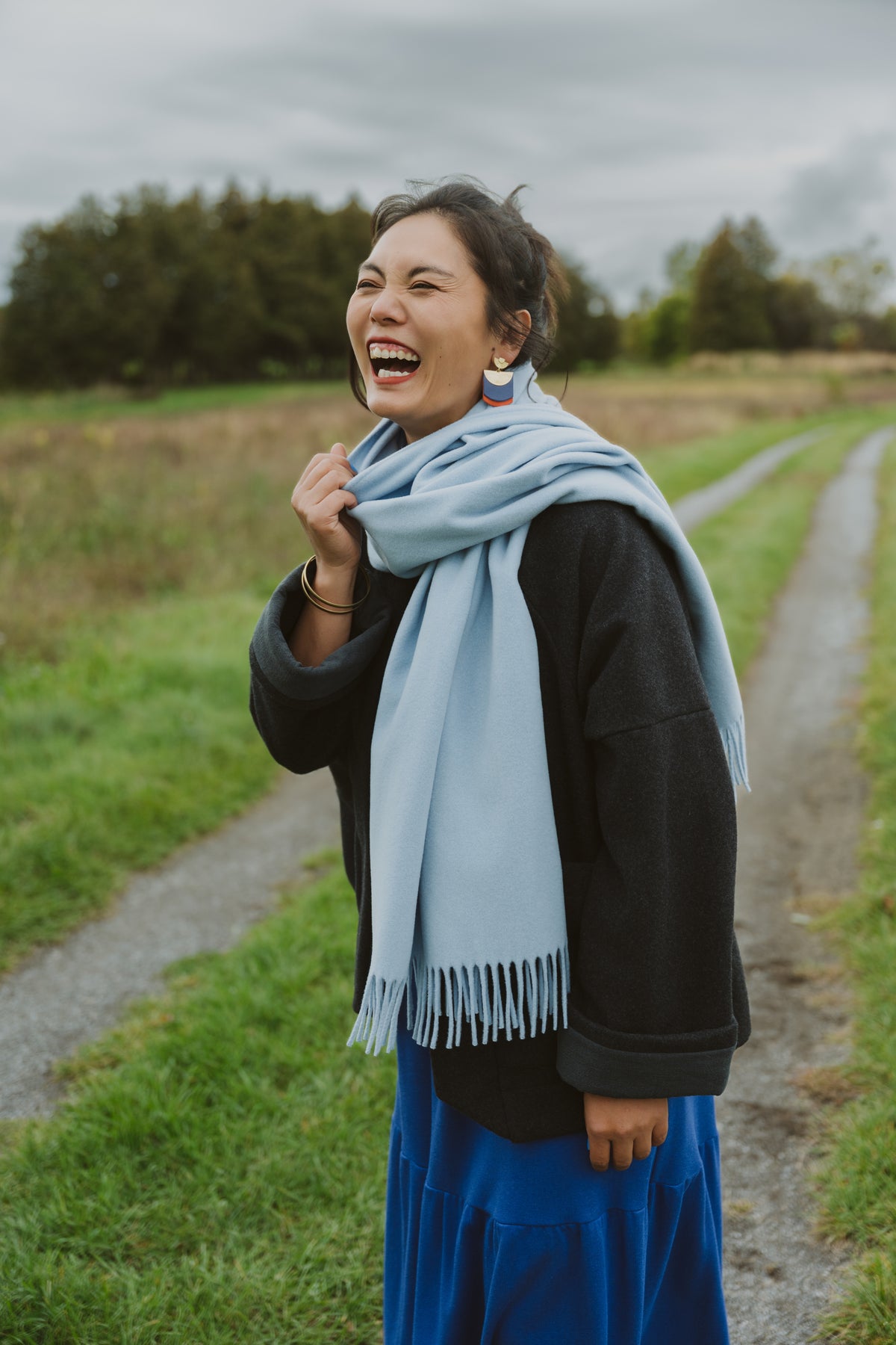 Veste Thuya -laine charbon