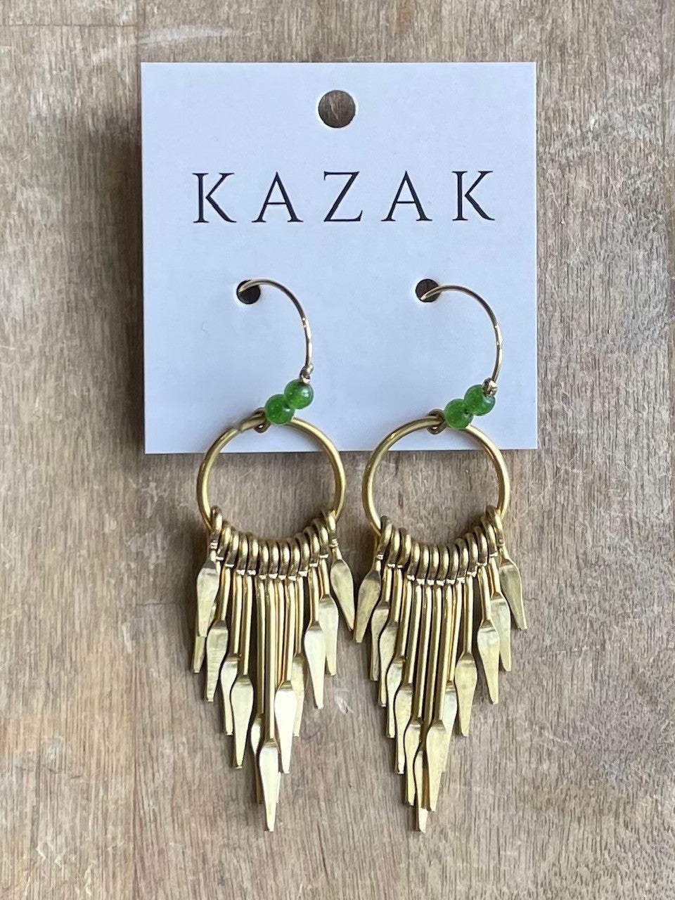 Boucles d'oreilles Arrow Jade - Kazak