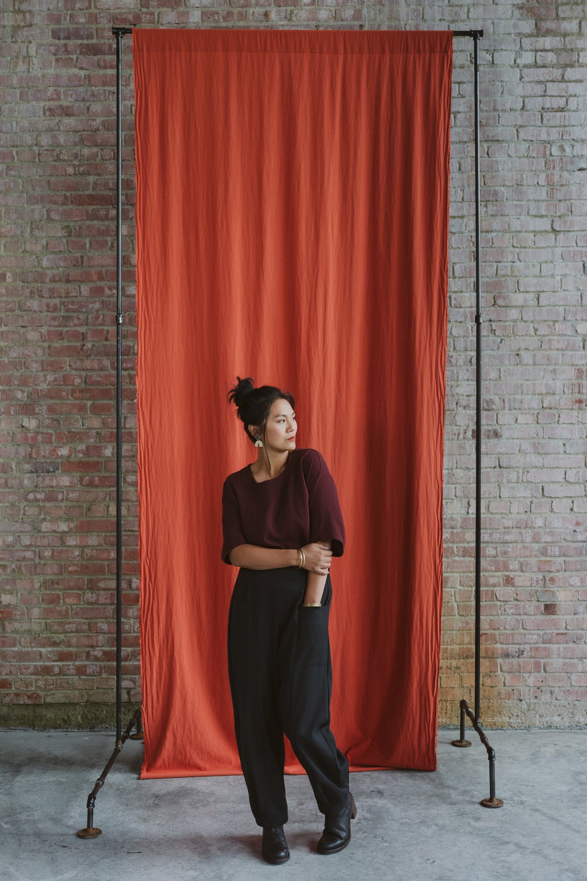 Pantalon baril Betula -NOIR