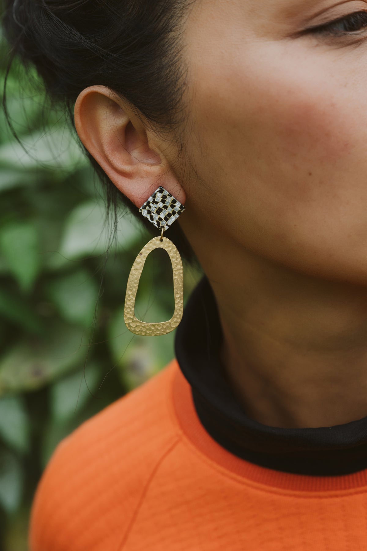 Boucles d'oreilles Madonna Damier