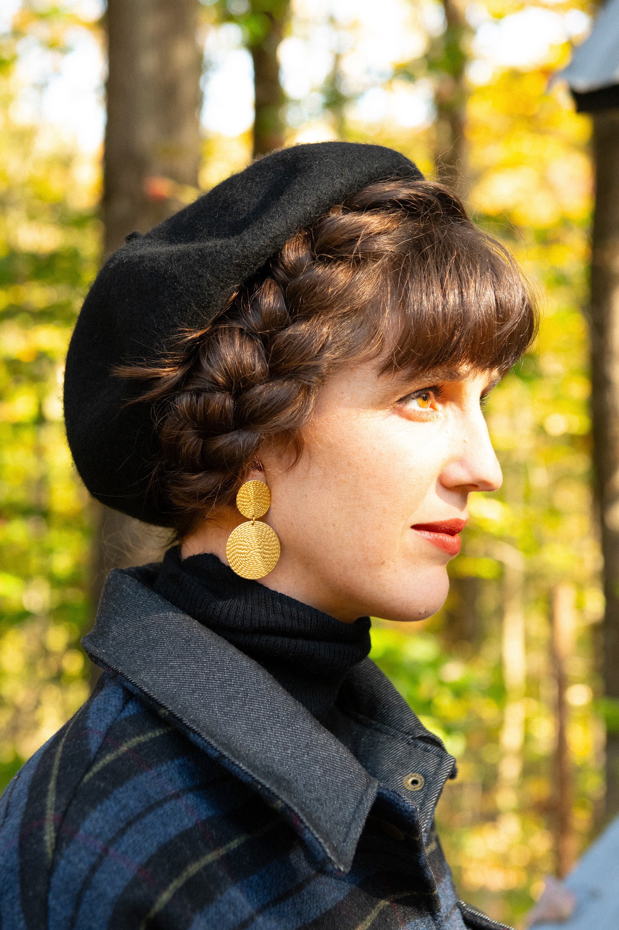 Boucle d'oreille Tissage
