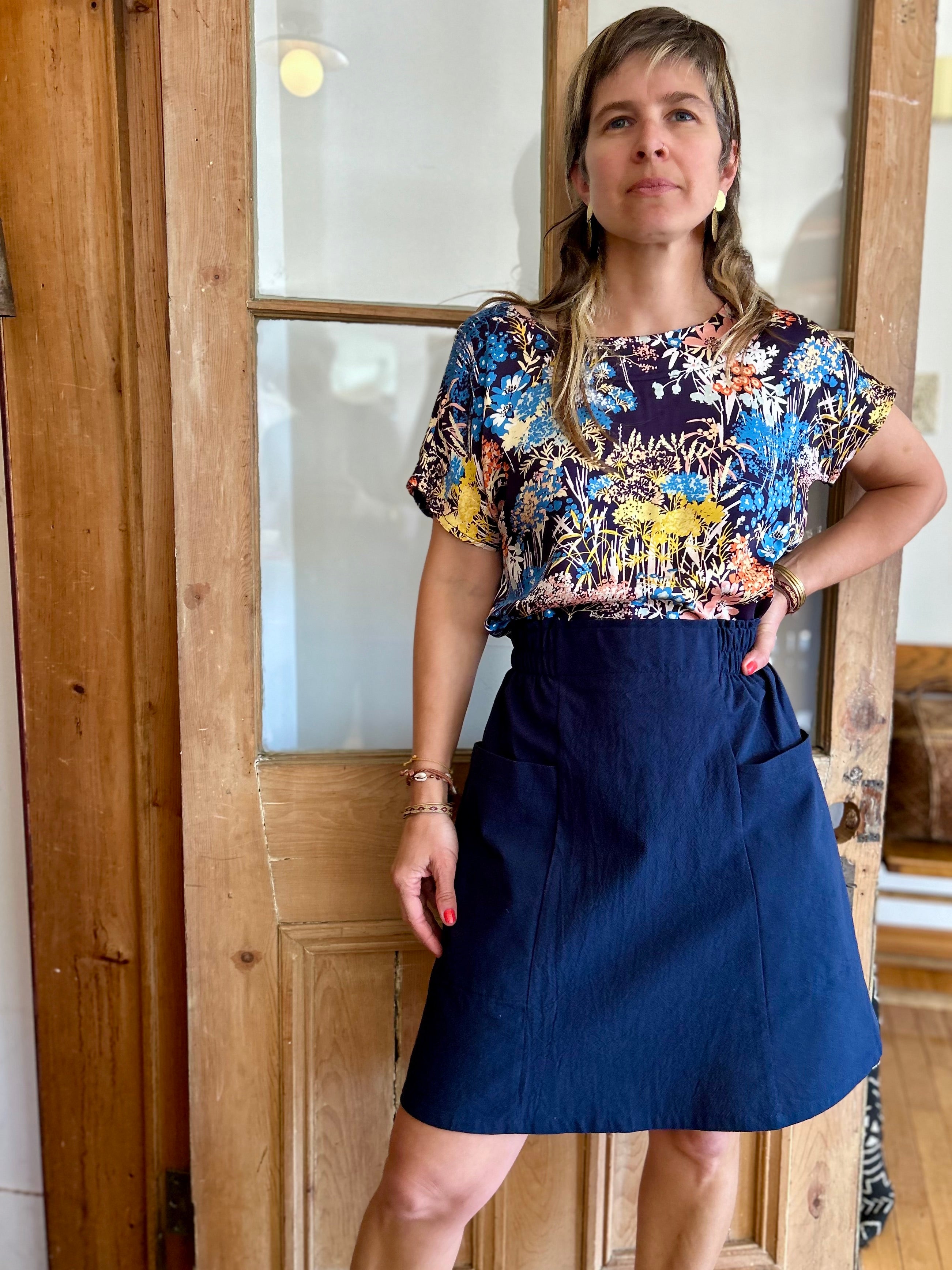 Jupe Vicenze - Navy Coton -