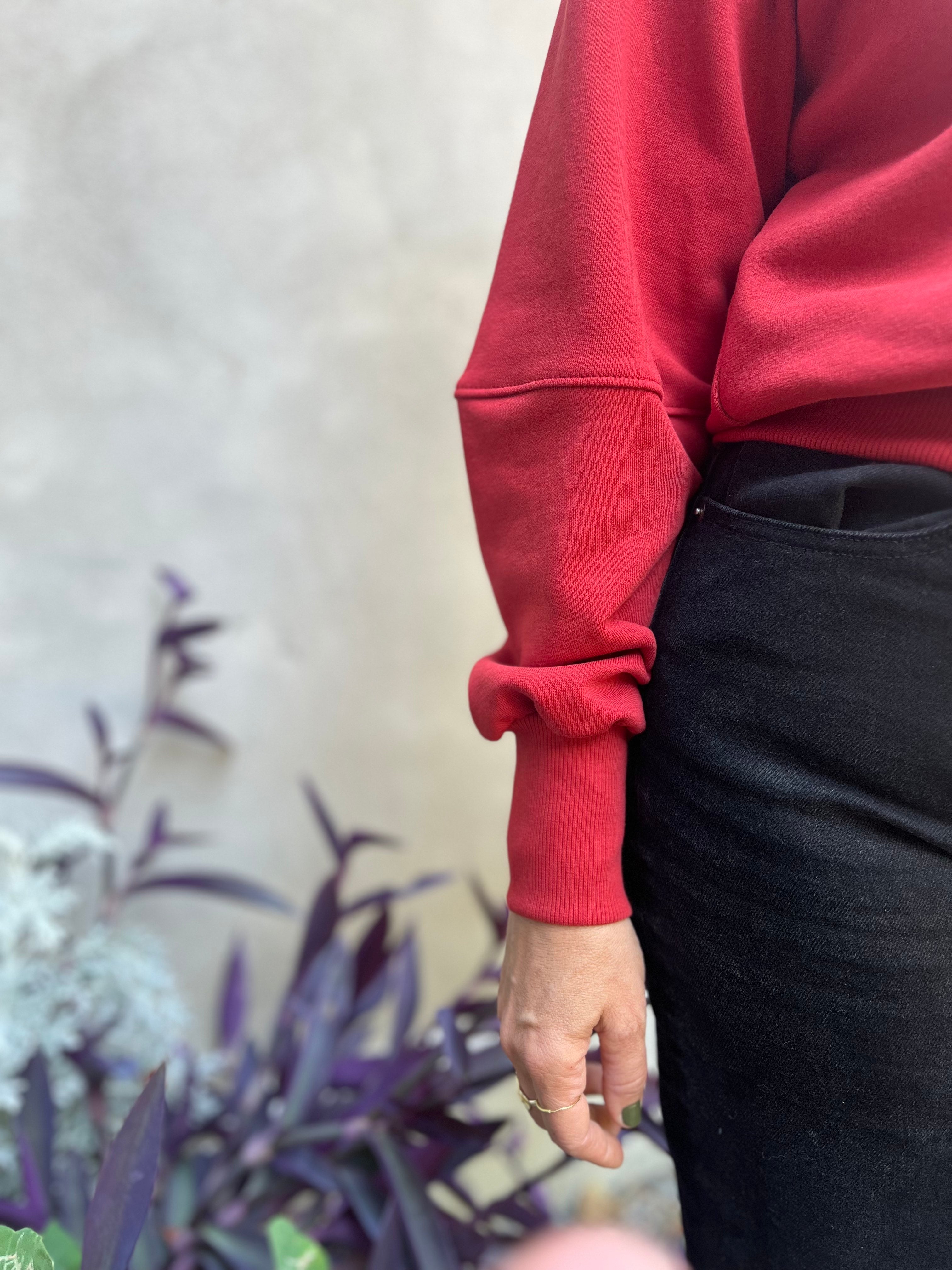 Crewneck MARILOU Brique-coton biologique & polyester recyclé