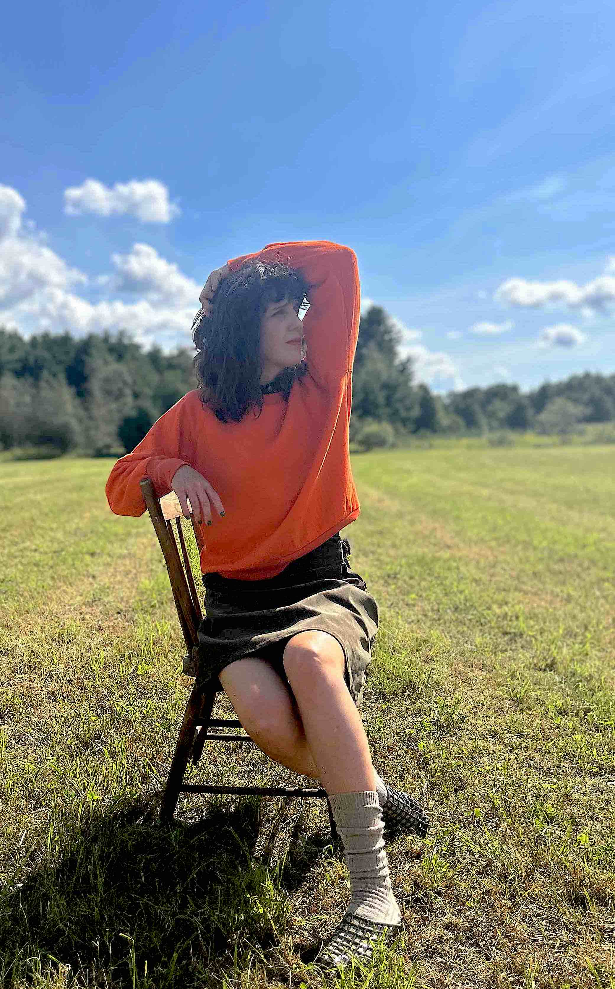Crewneck Acacia -Orange matelassé