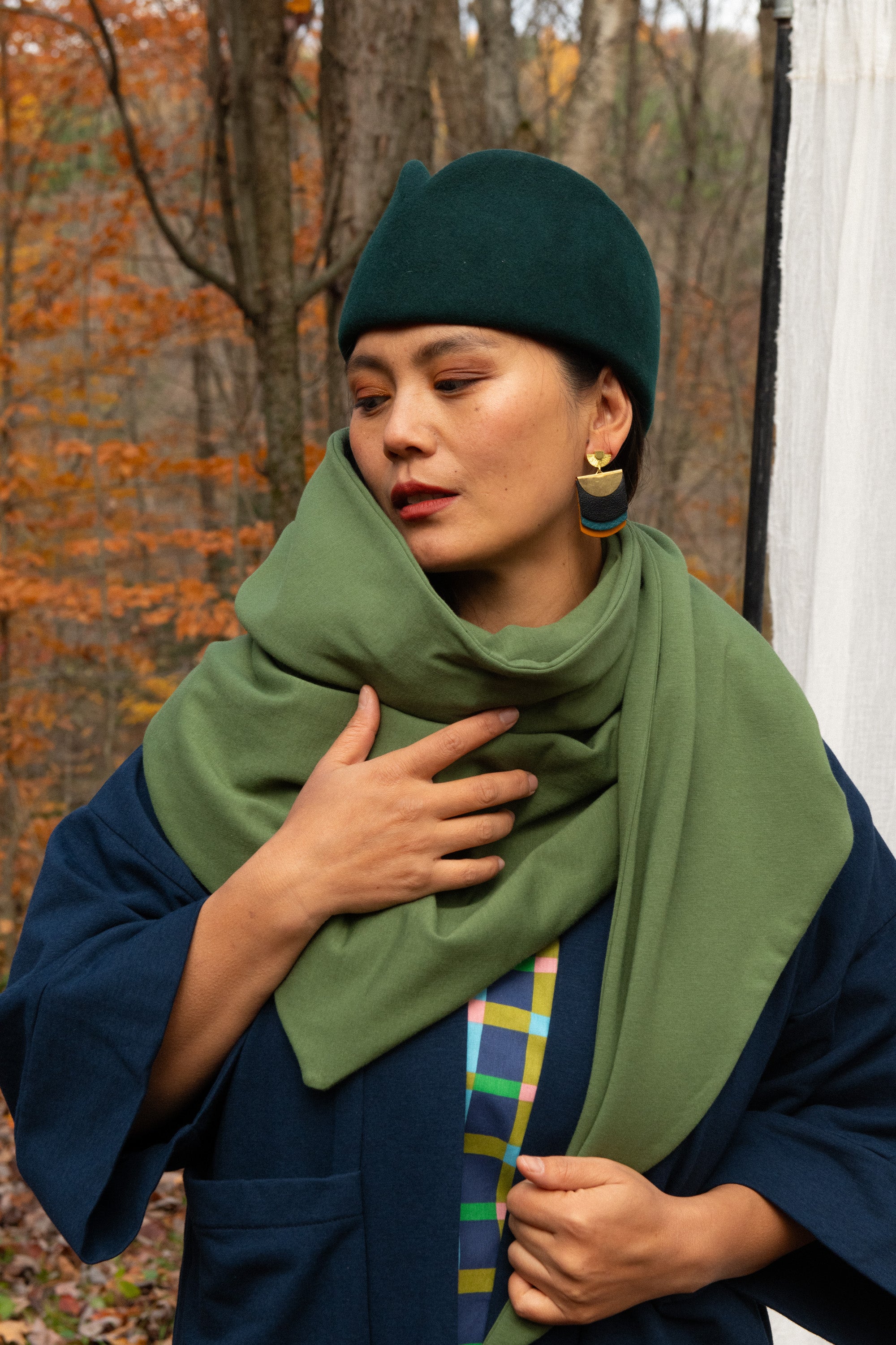 Veste Kimono CYDONIA MARINE -bambou & coton OEKOTEX