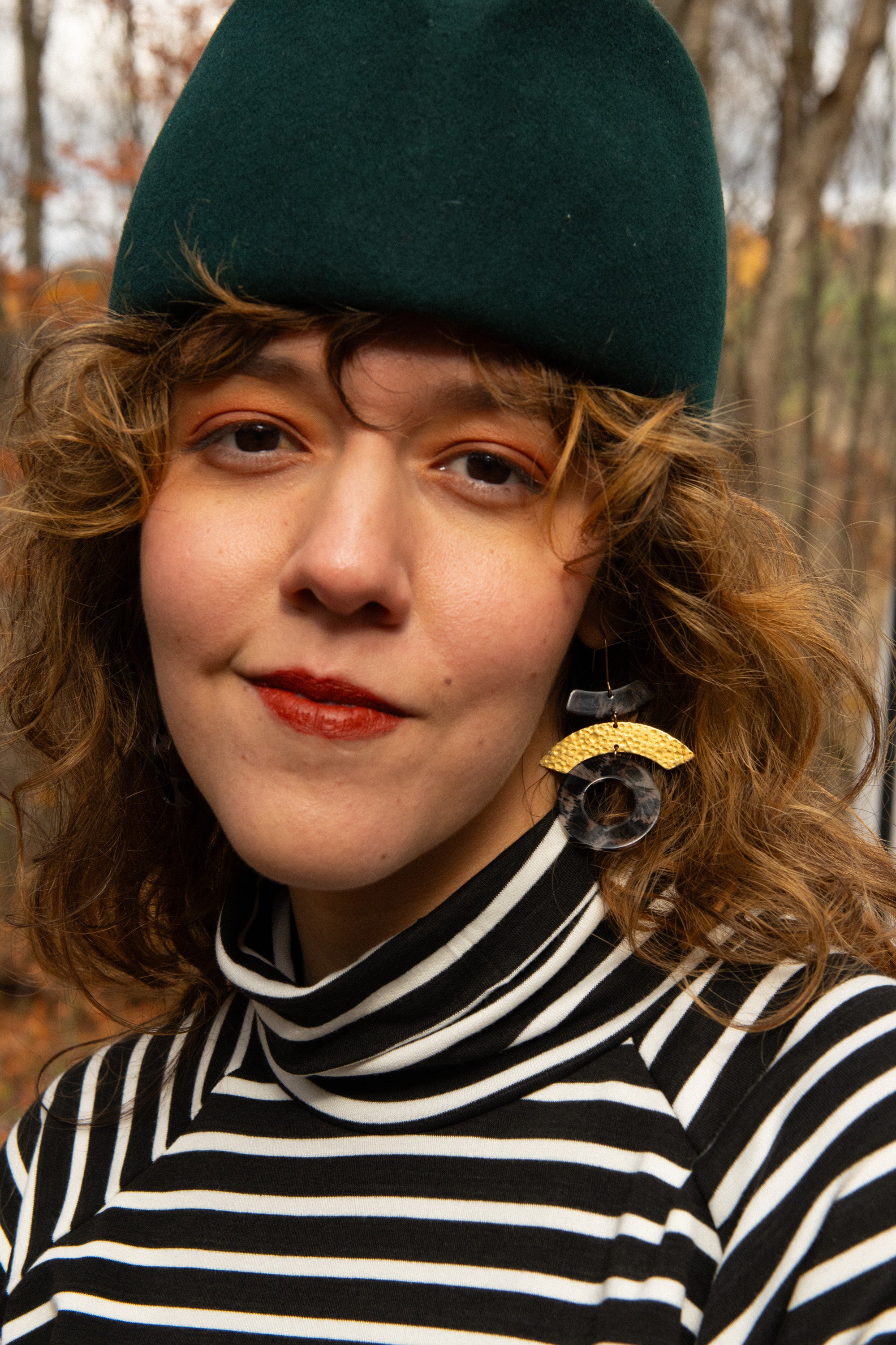 Col roulé raglan ORIS - Rayures noires bambou Oeko-tex