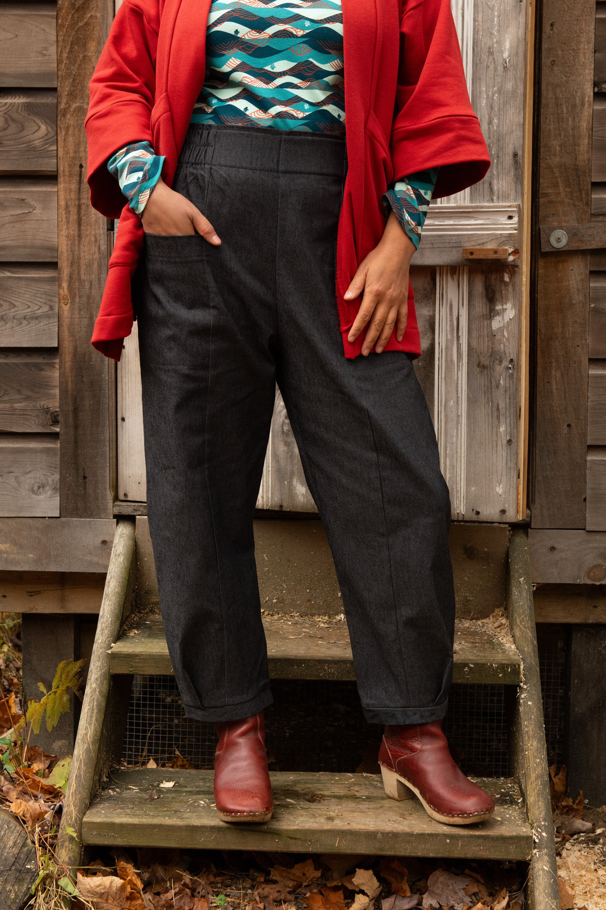 Pantalon NYSSA denim noir