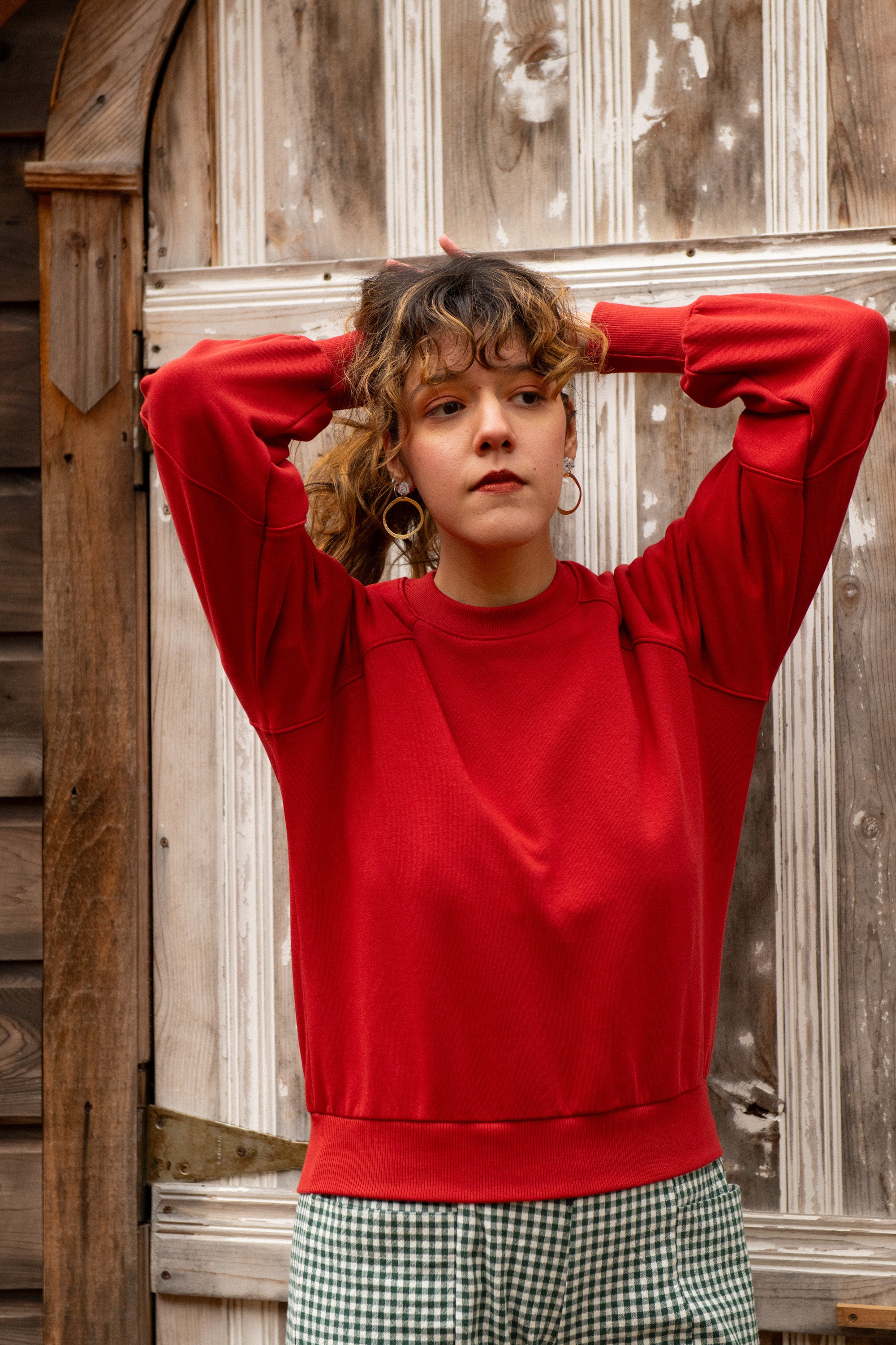 Crewneck MARILOU Brique-coton biologique & polyester recyclé