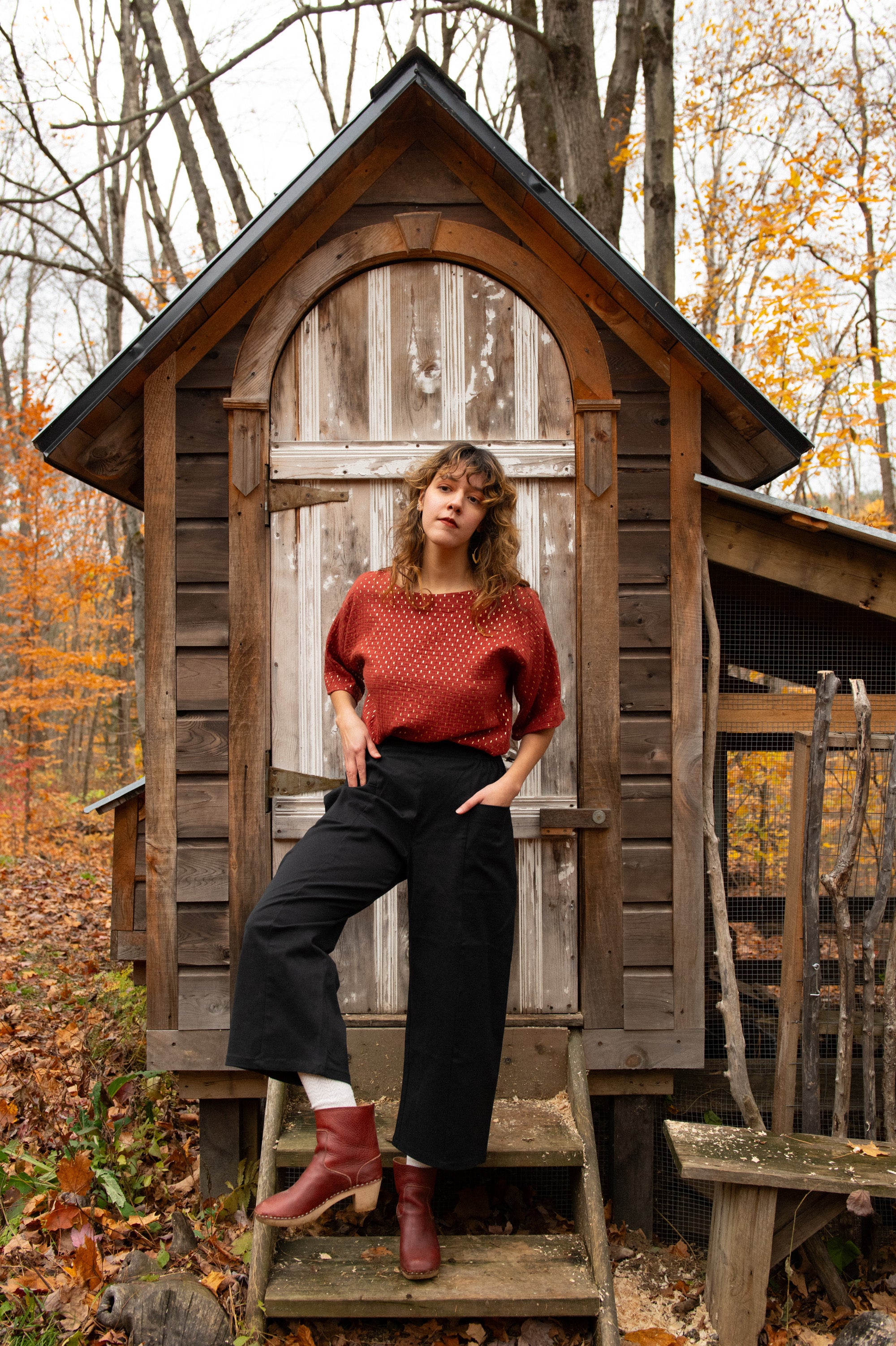 Top Abélia - Tomettes dorées 100 % coton OEKOTEX