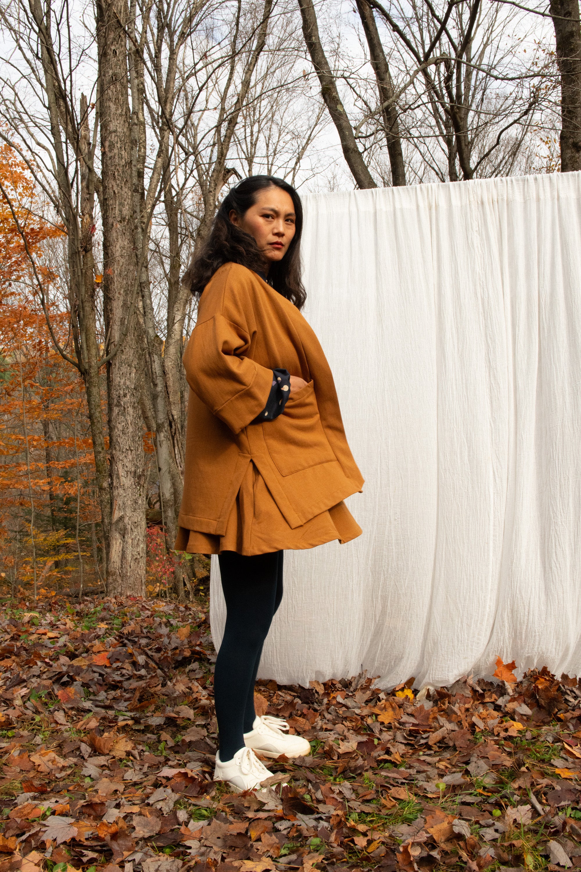 Veste Kimono CYDONIA TECK -bambou & coton OEKOTEX