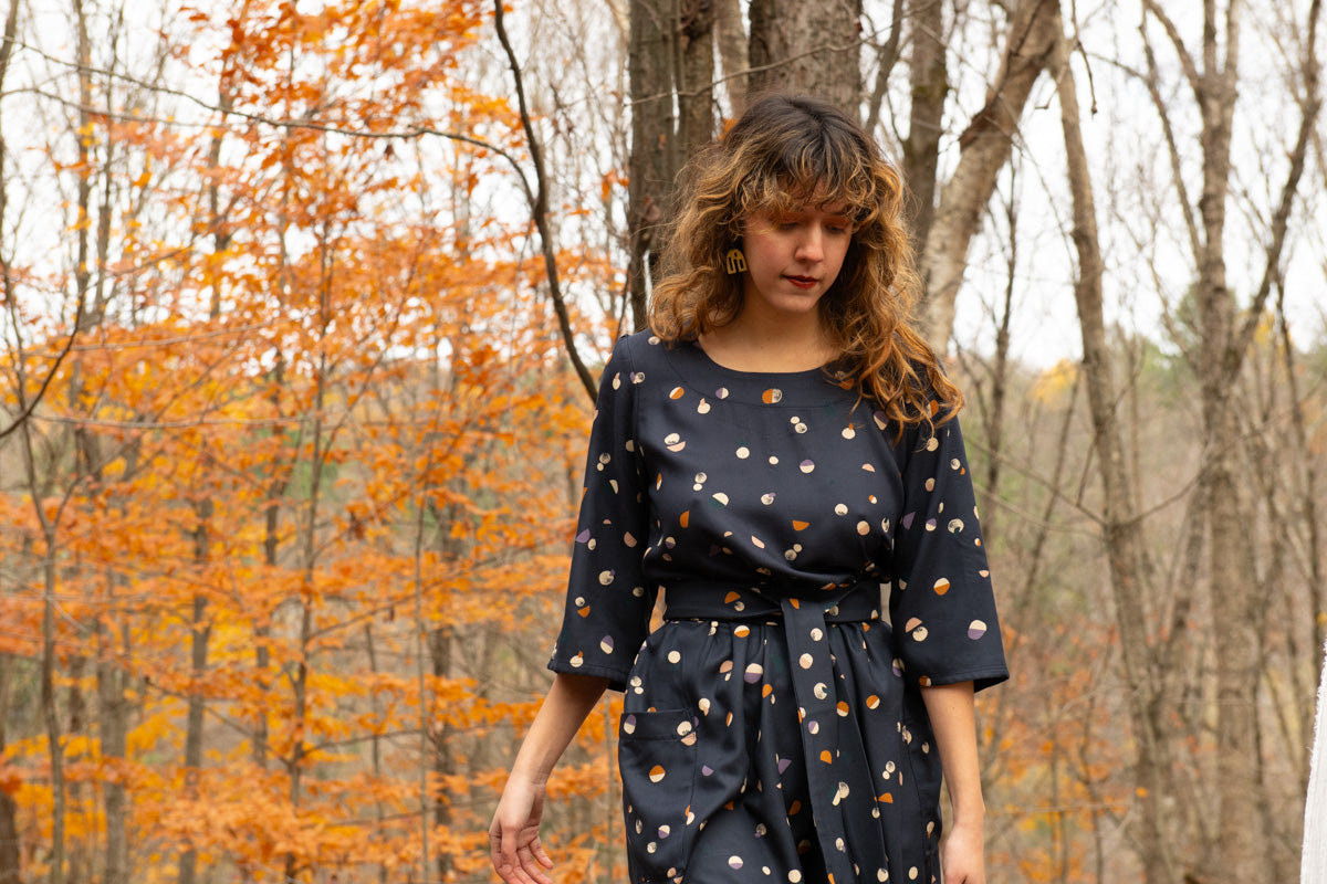 Robe Persea - Lunes de Minuit Viscose Oekotex -