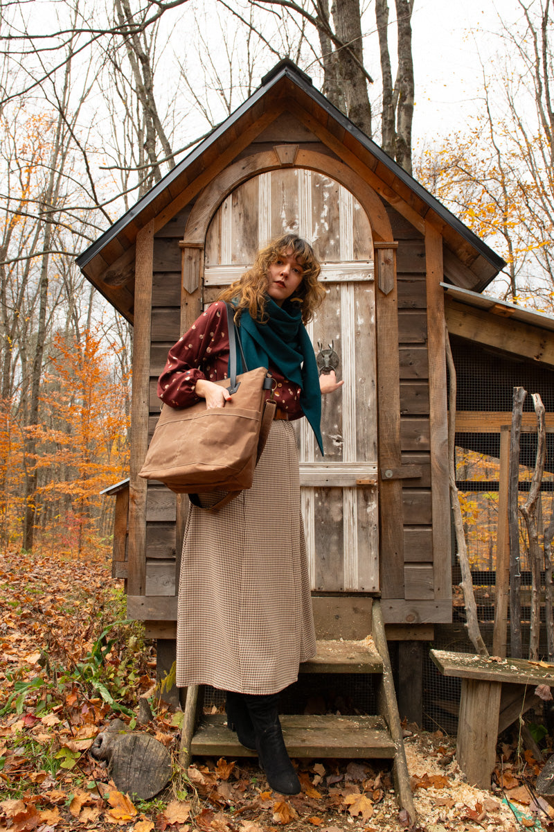 Jupe Verona - Vichy crème & Brun - KAZAK -