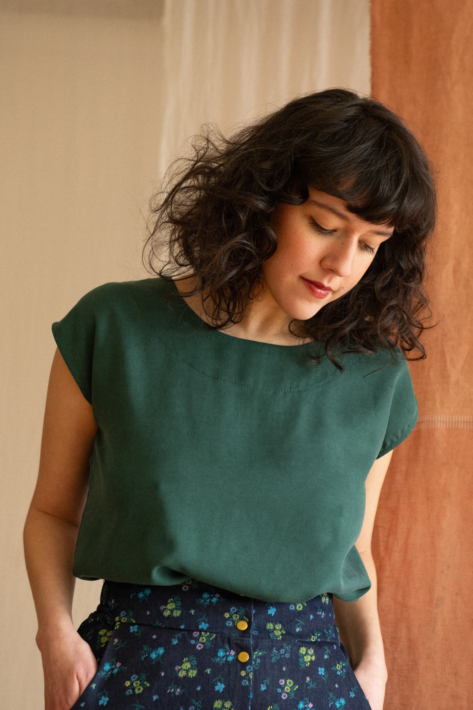 Jupe Campanule - Denim fleuri - KAZAK