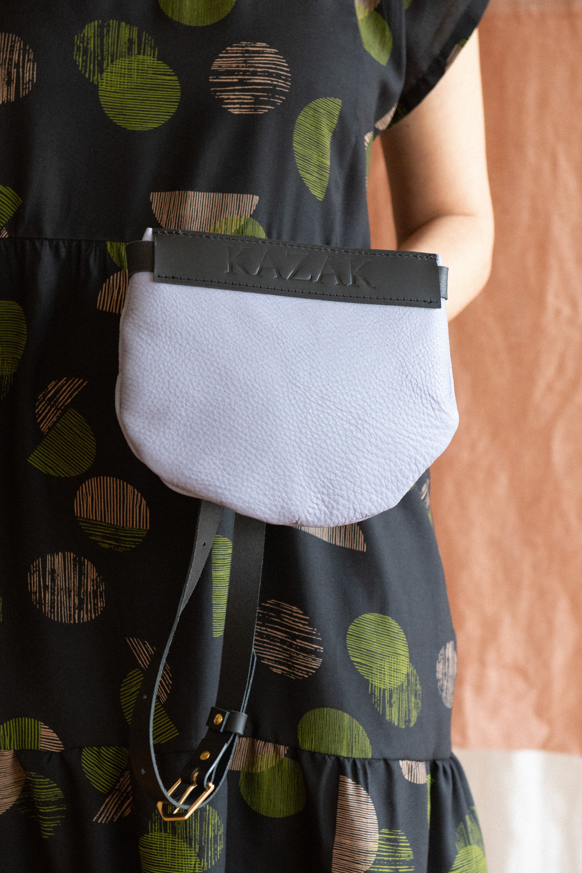 Ceinture pochette Bowie Lilas en cuir recyclé et tannage végétal - KAZAK