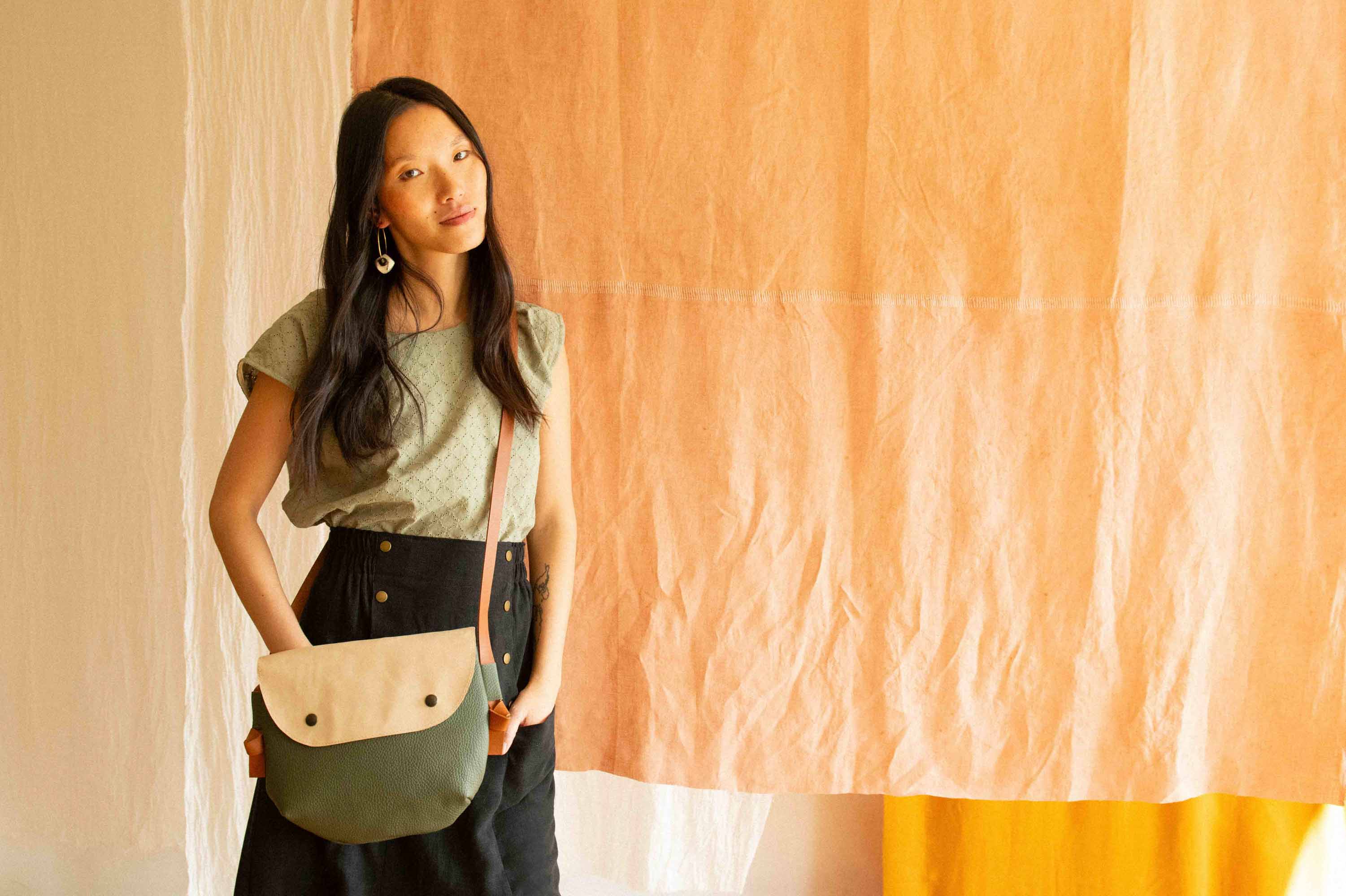 Sac Mahwa - Olive & crème - KAZAK