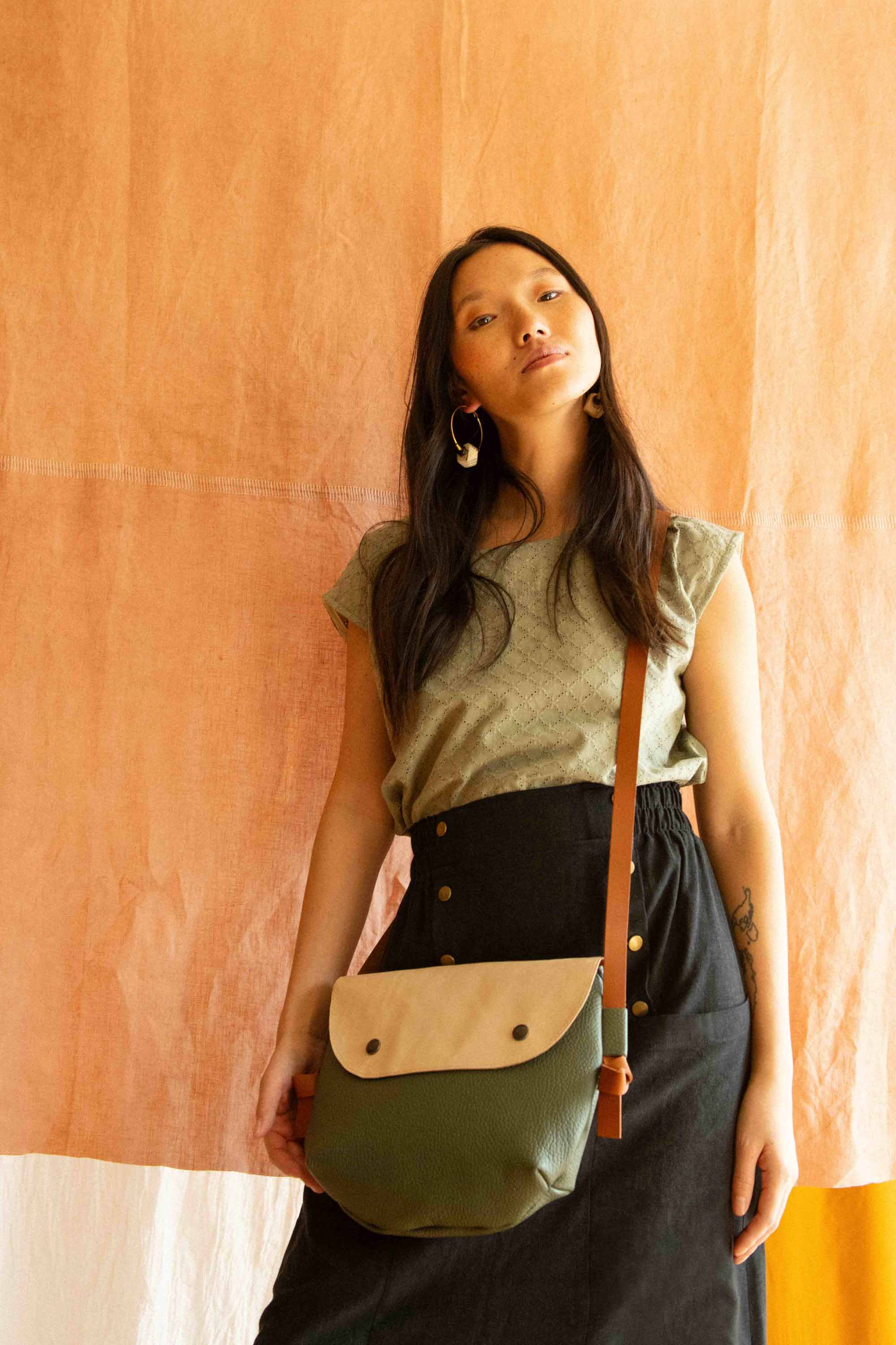 Sac Mahwa - Olive & crème - KAZAK