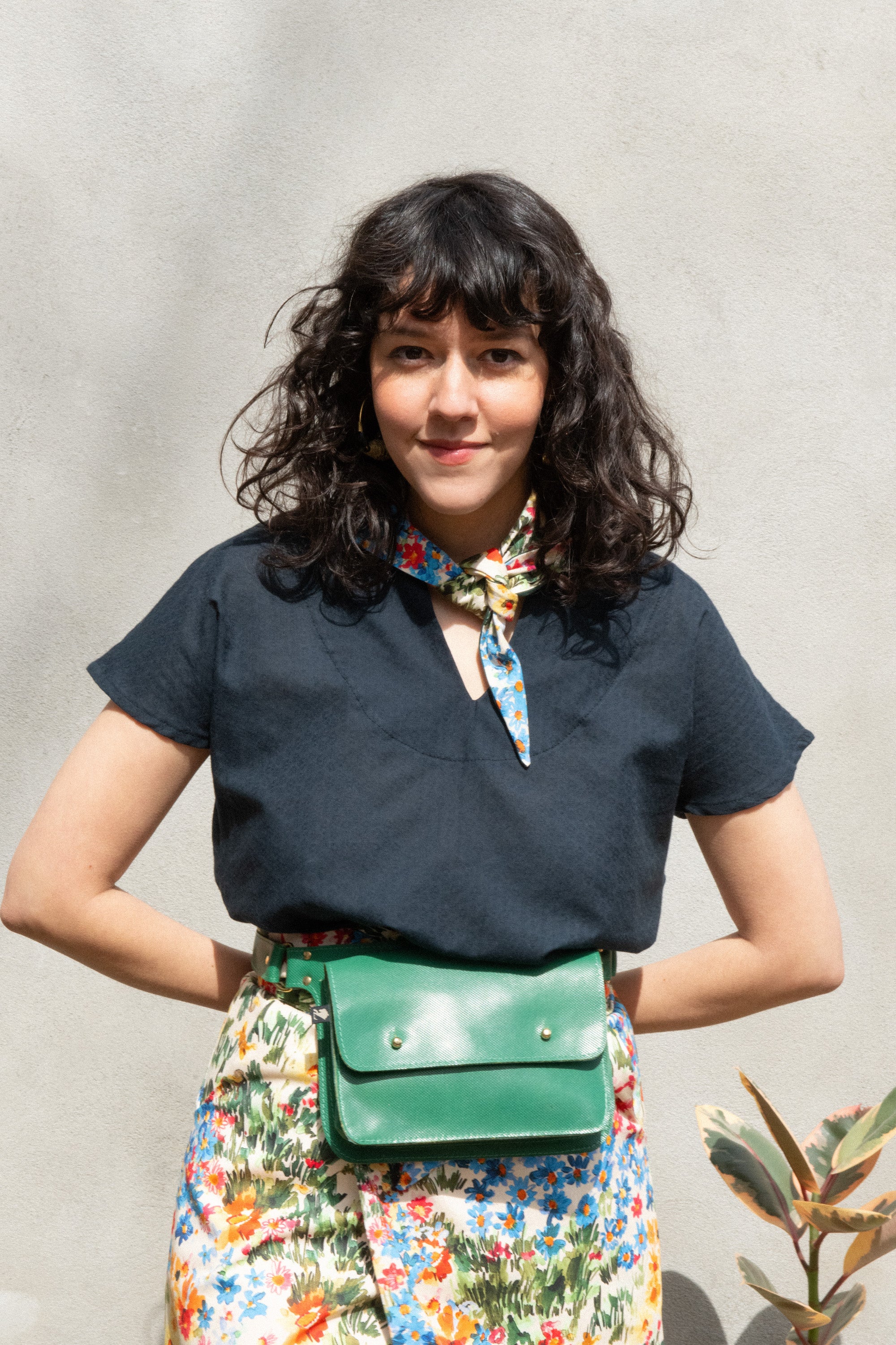 Ceinture pochette Hatley Vert en cuir recyclé - KAZAK