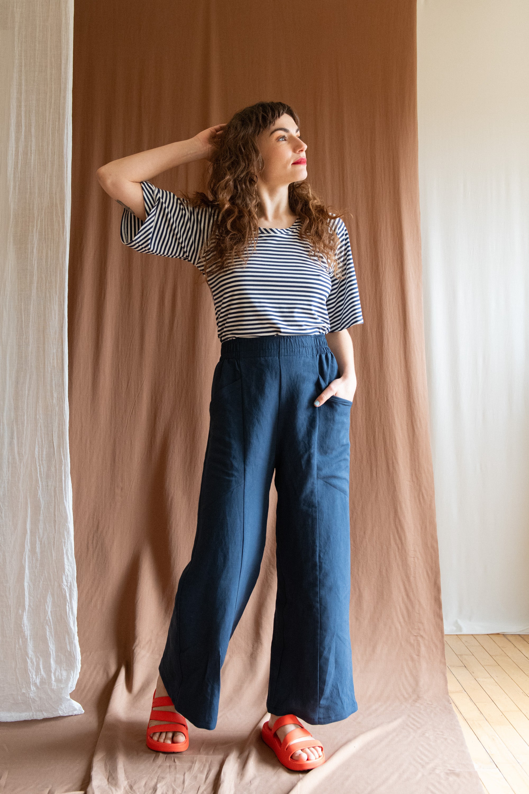 Pantalon Padoua - Lin Indigo