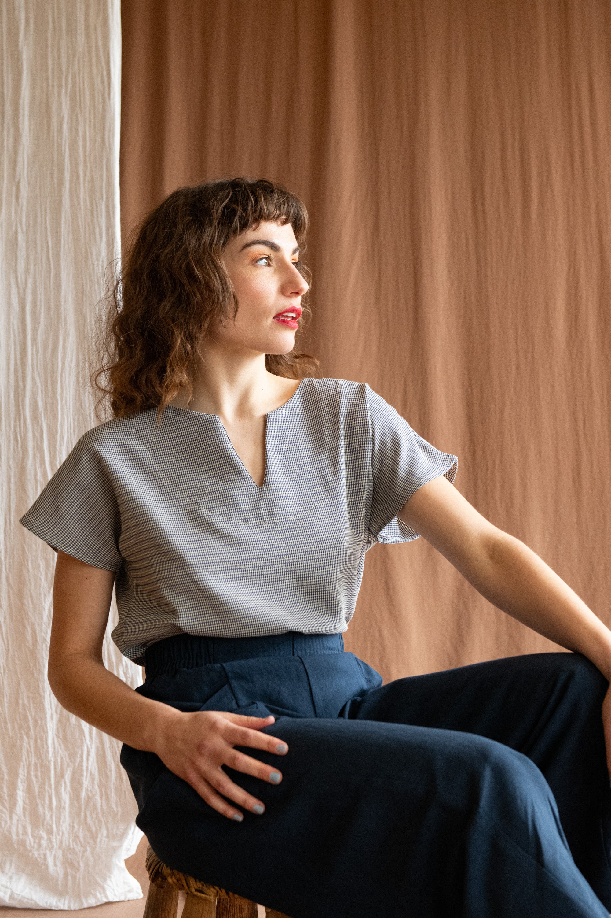 Pantalon Padoua - Lin Indigo