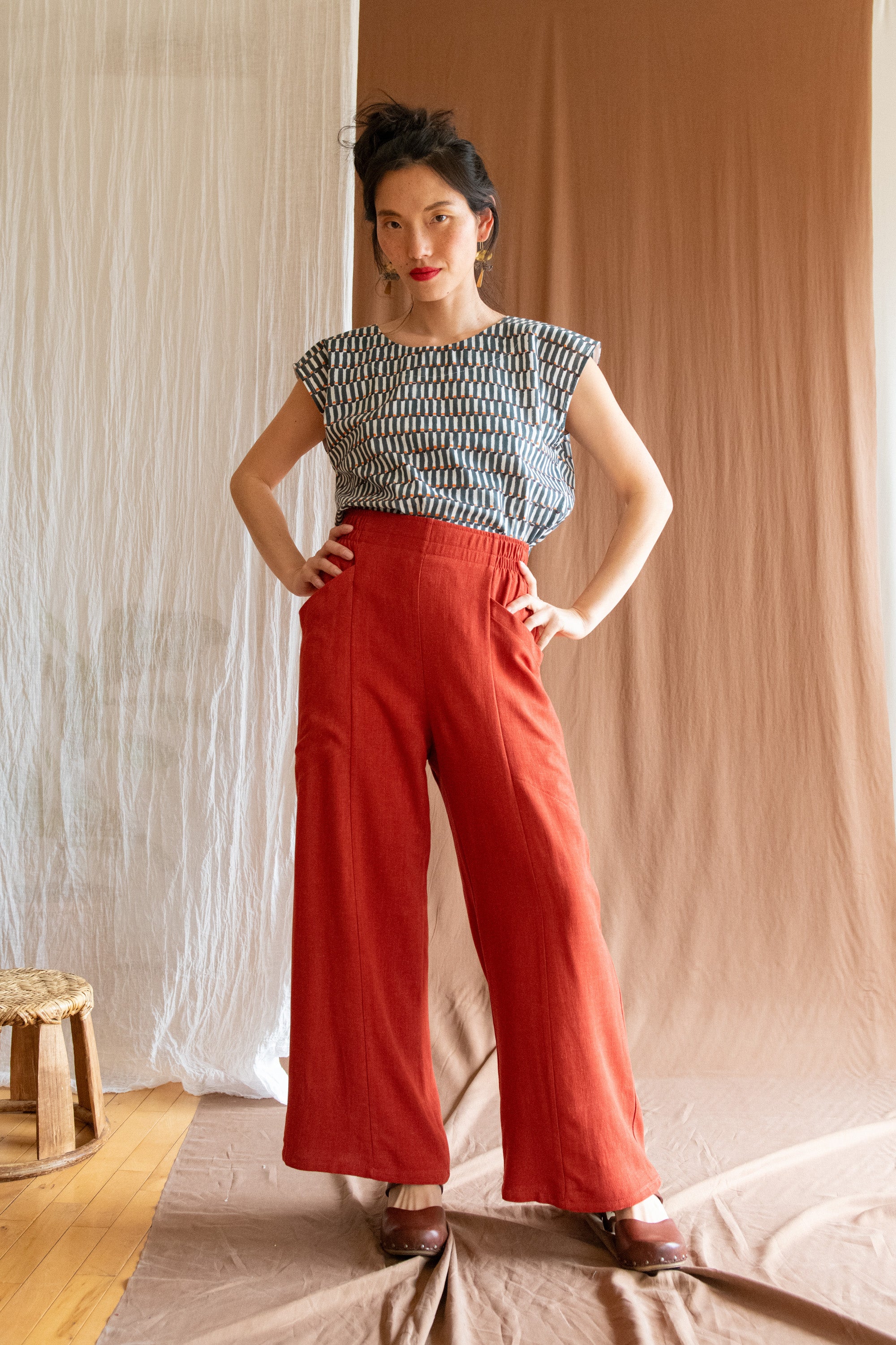Pantalon Padoua - Lin Cayenne -
