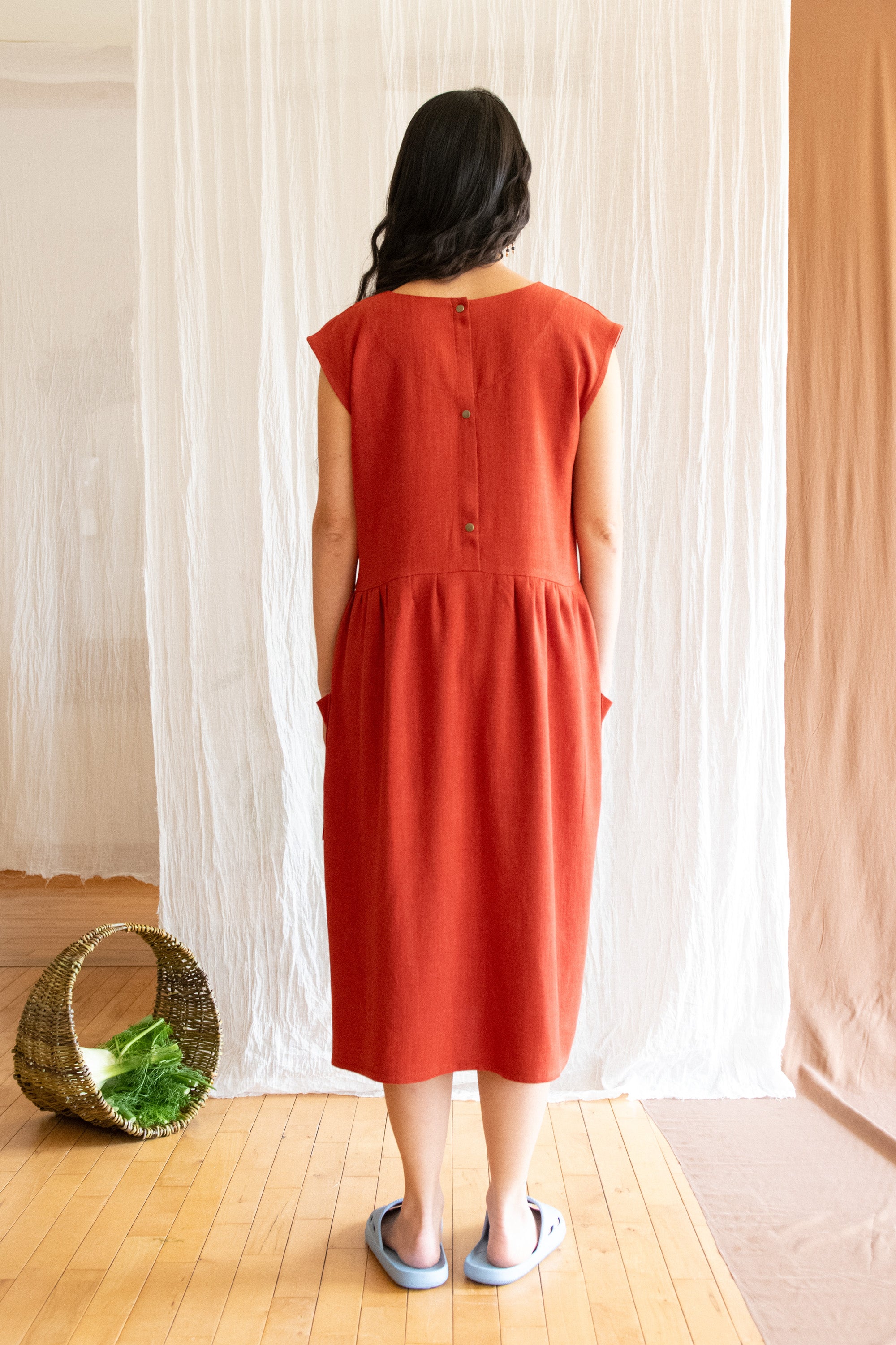 Robe Avellino -lin et viscose Cayenne