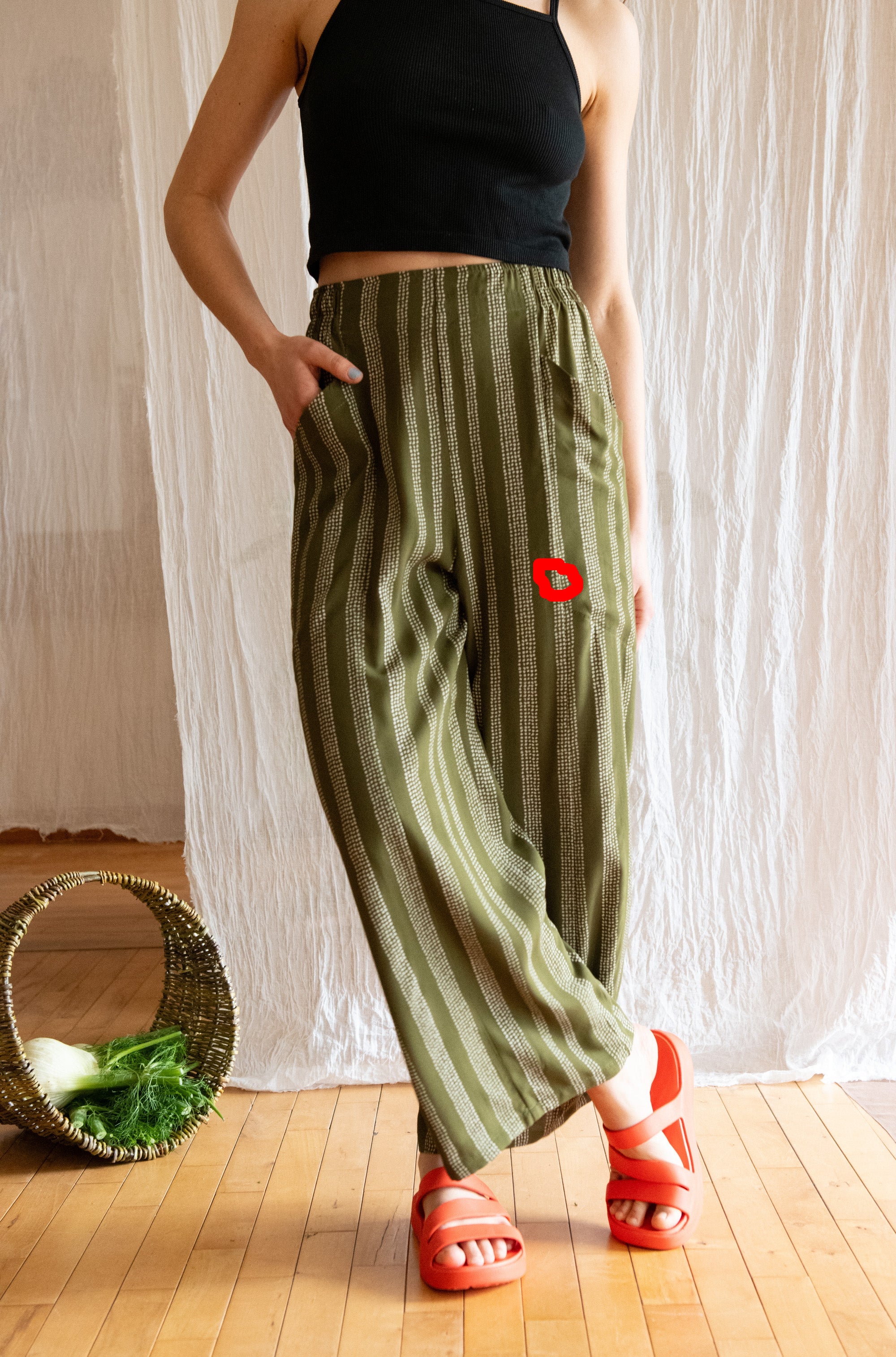 Pantalon Padoua - Points Ivy en viscose bio -