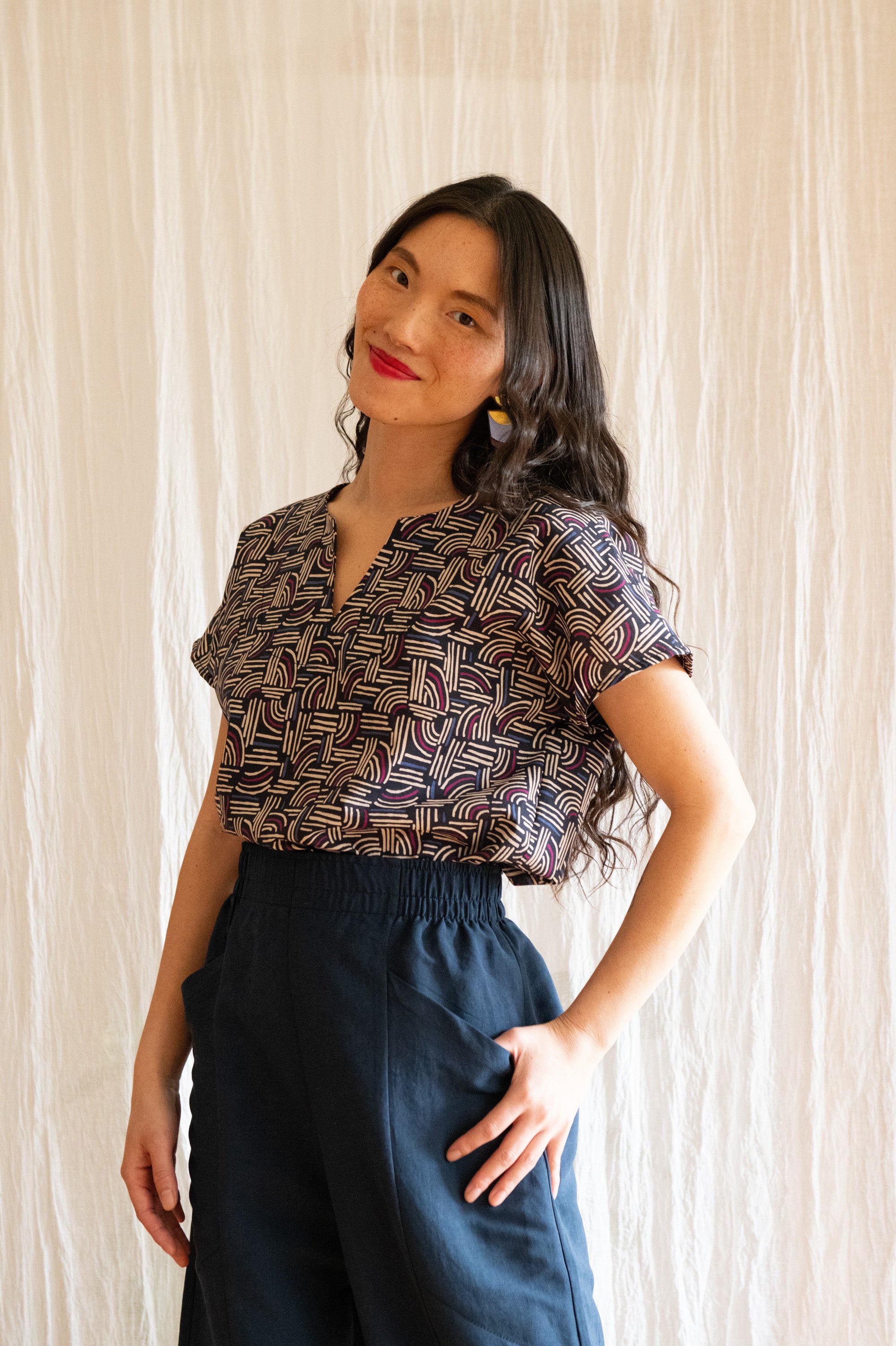 Pantalon Padoua - Lin Indigo