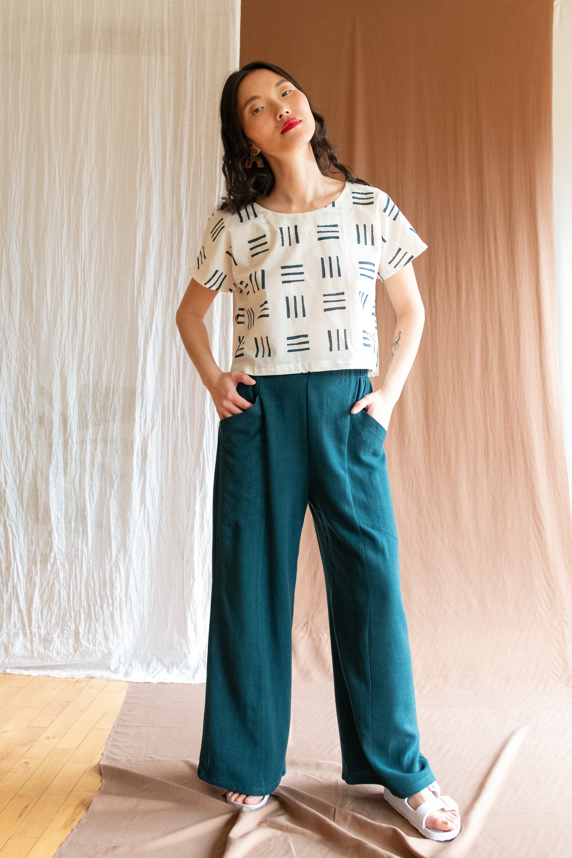 Pantalon Padoua - Lin Forêt -