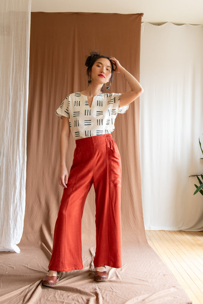 Pantalon Padoua - Lin Cayenne