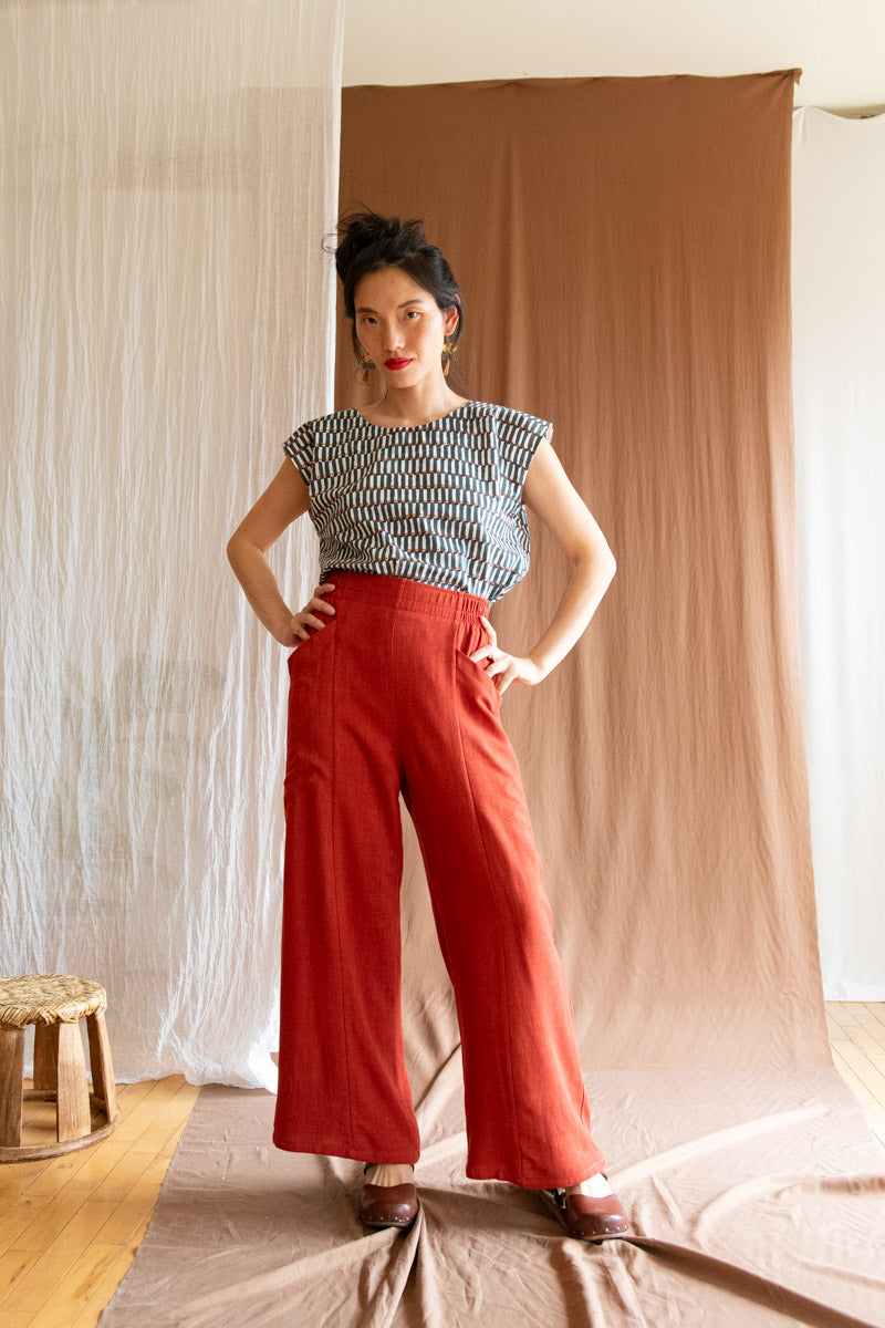 Pantalon Padoua - Lin Cayenne