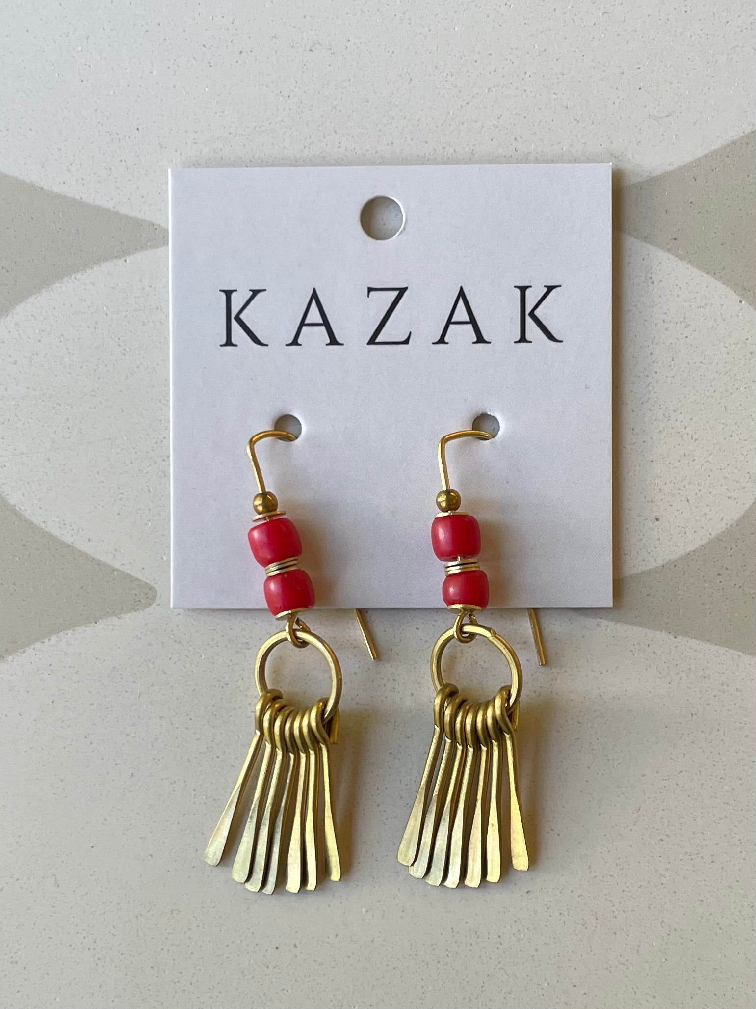 Boucles d'oreilles Aves Rouge