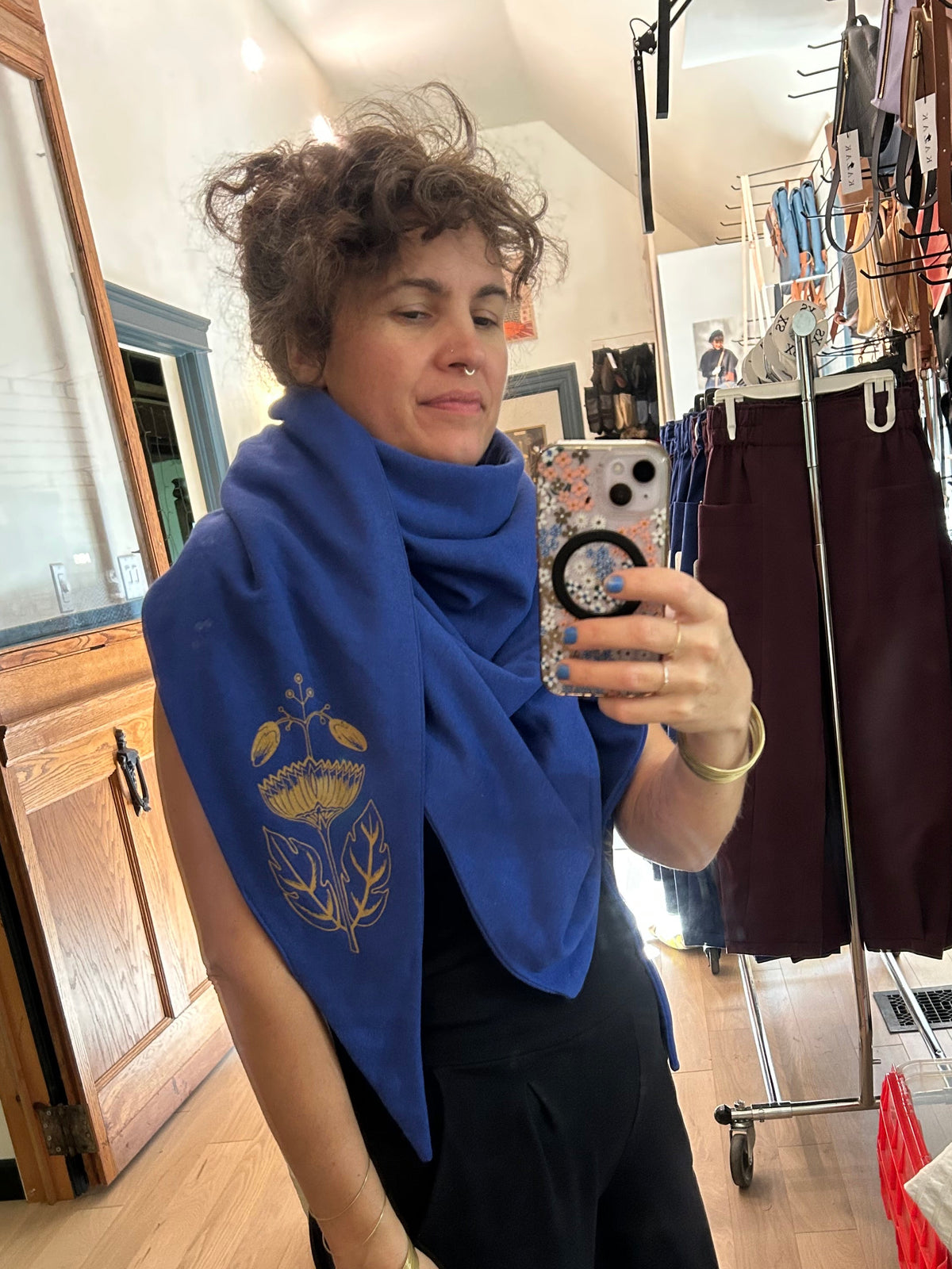 Foulard Ikebana -Cobalt