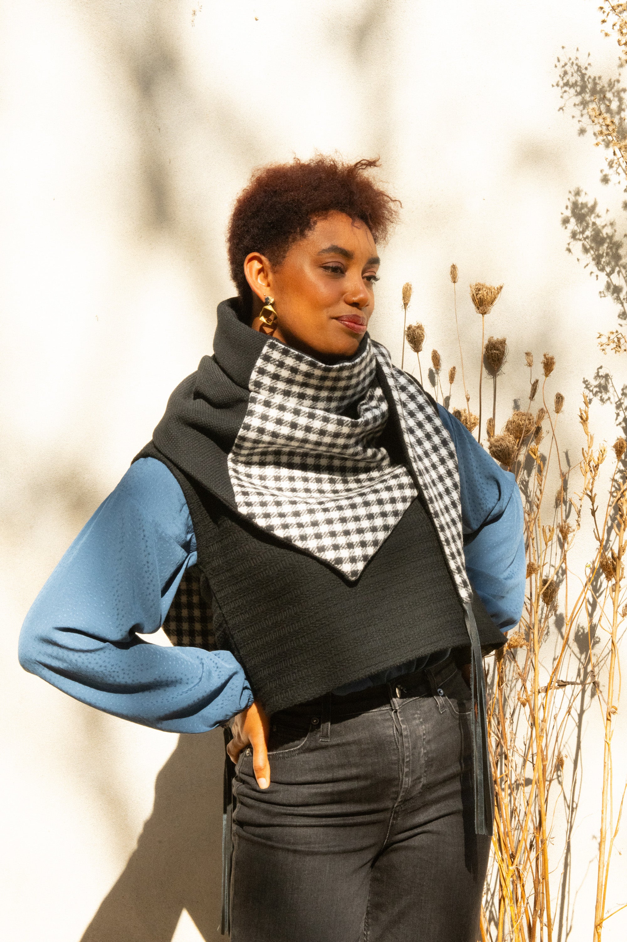 Foulard Indiana Vichy Franges