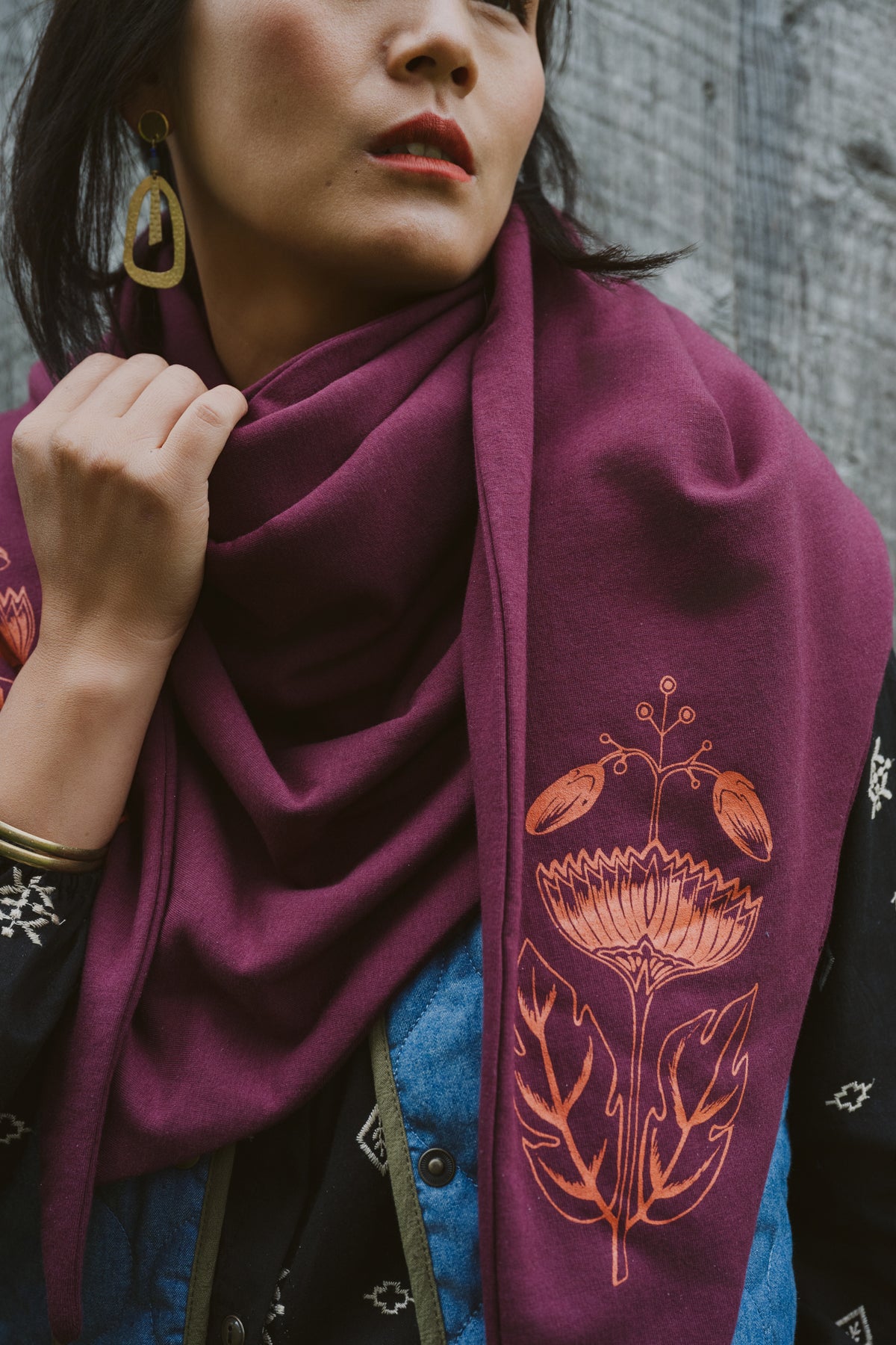 Foulard Ikebana -Figuier