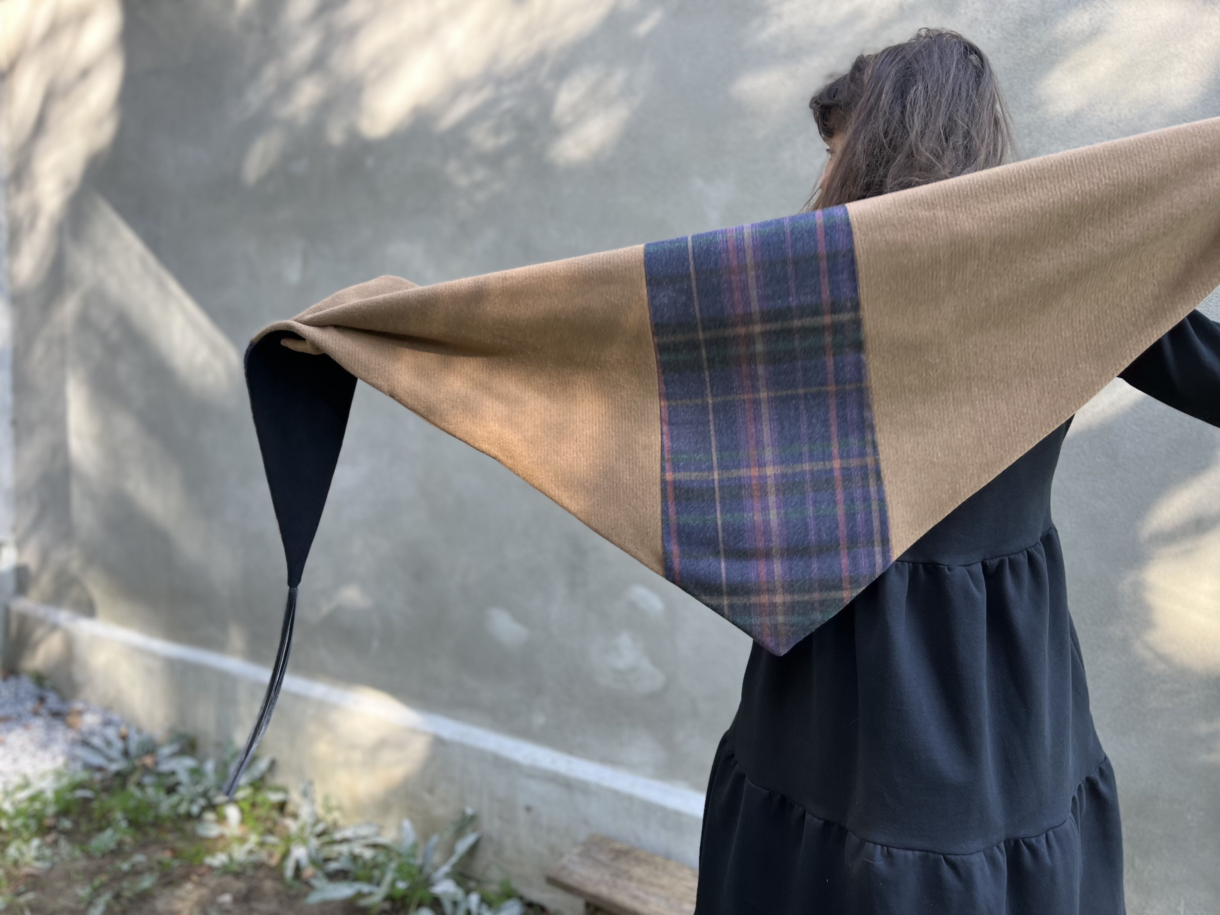 Foulard Indiana Carreaux Franges