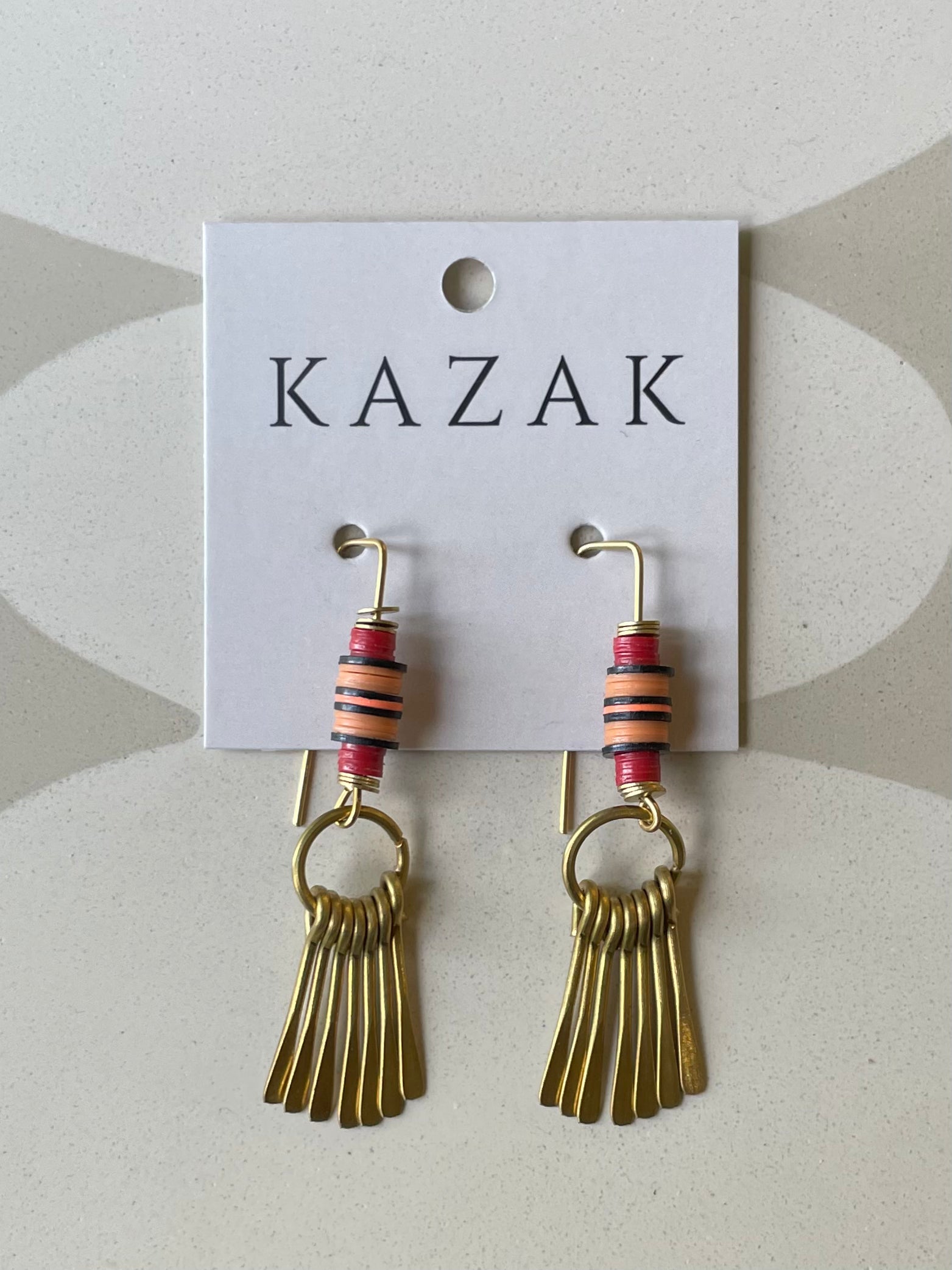 Boucles d'oreilles Aves Corail