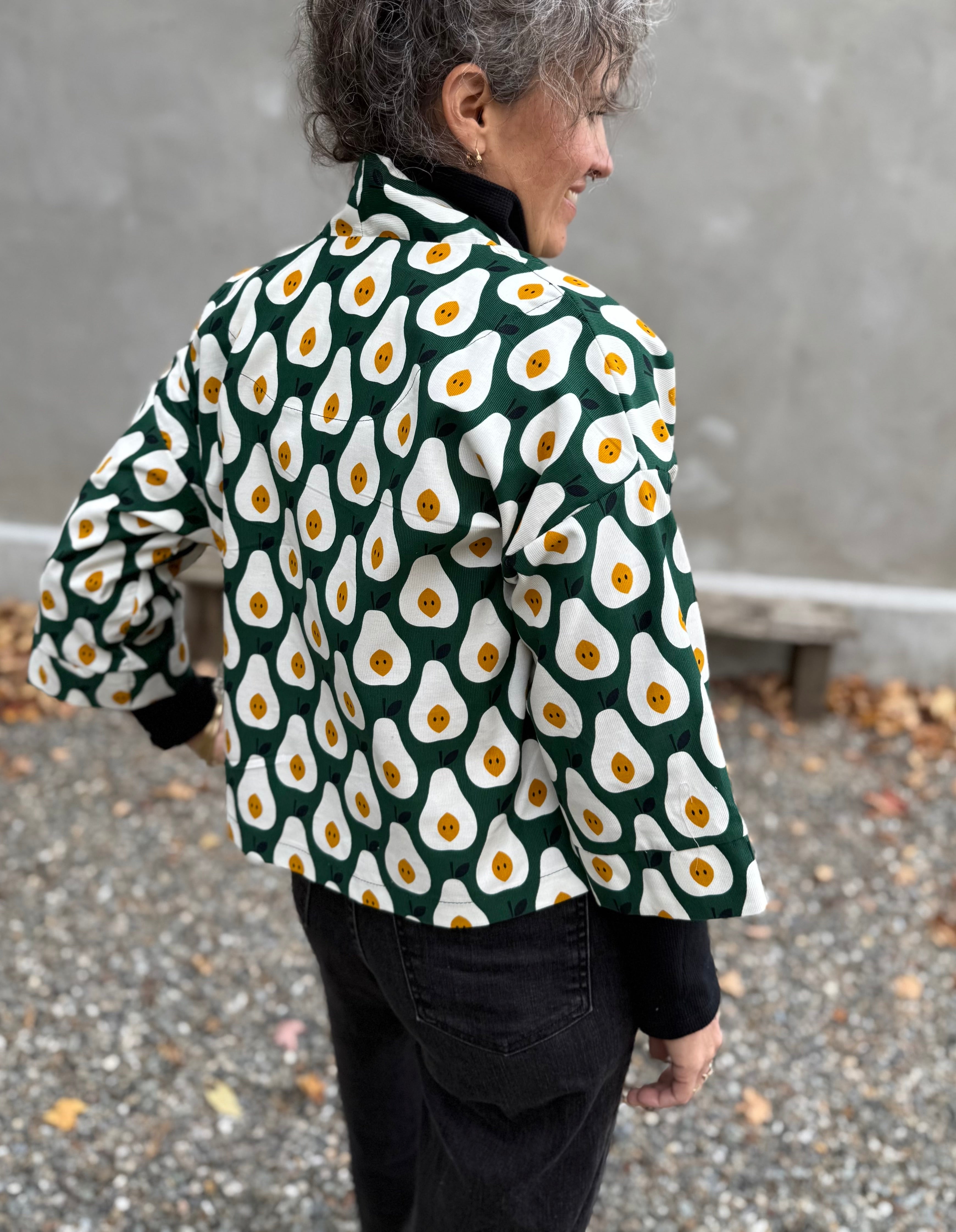 Veste Magnolia- Poires -corduroy fin biologique