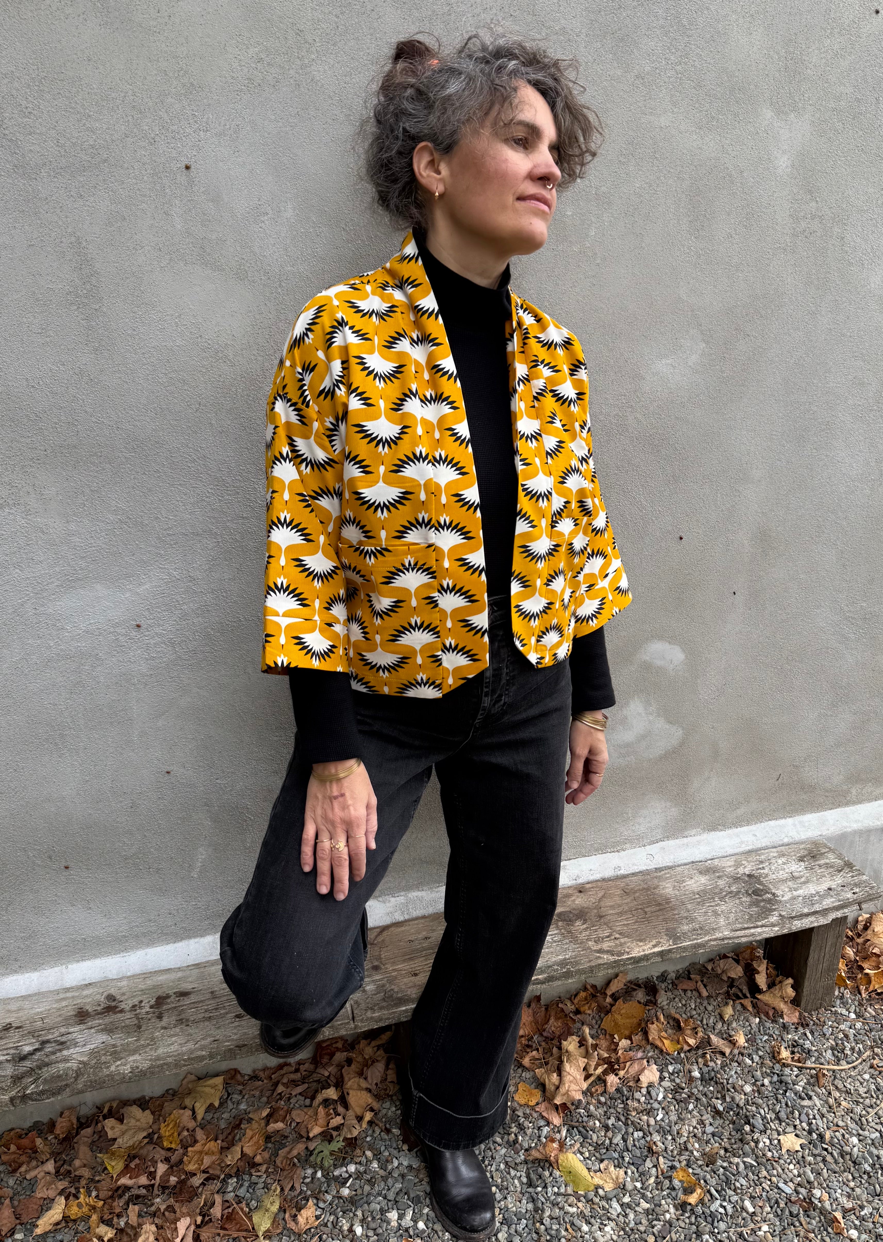 Veste Magnolia- Grue -corduroy fin biologique