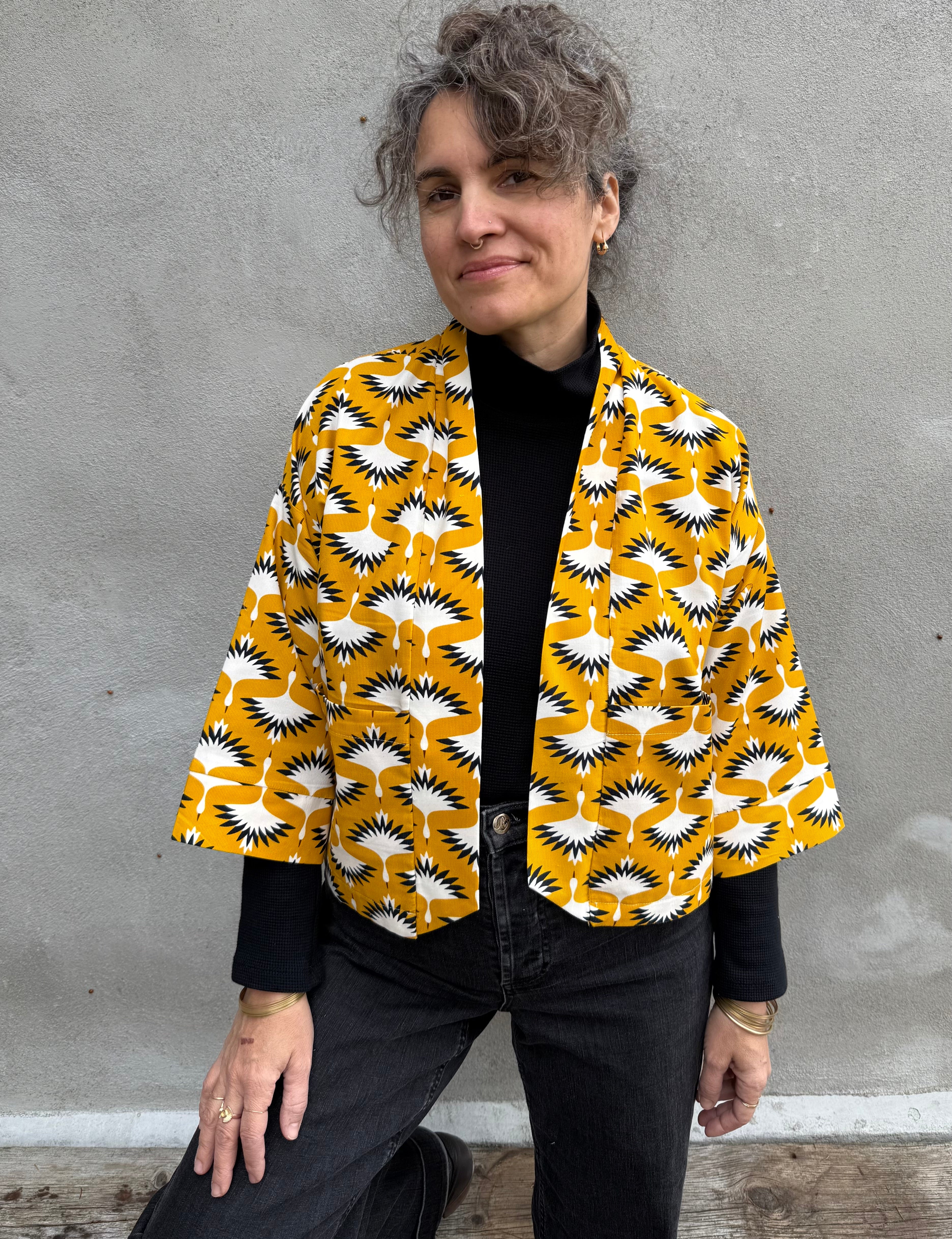 Veste Magnolia- Grue -corduroy fin biologique