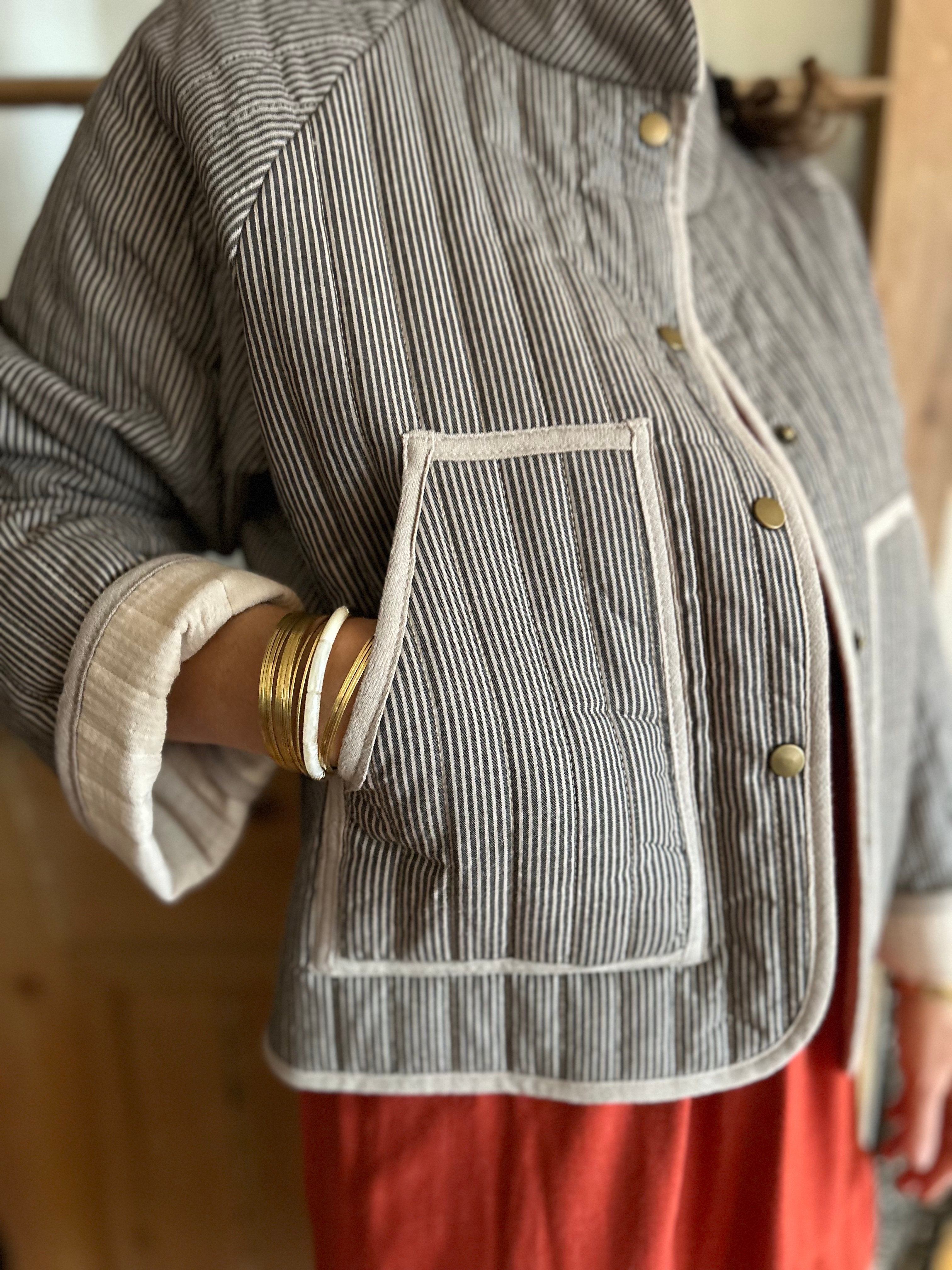 Veste Artemisia rayures taupes