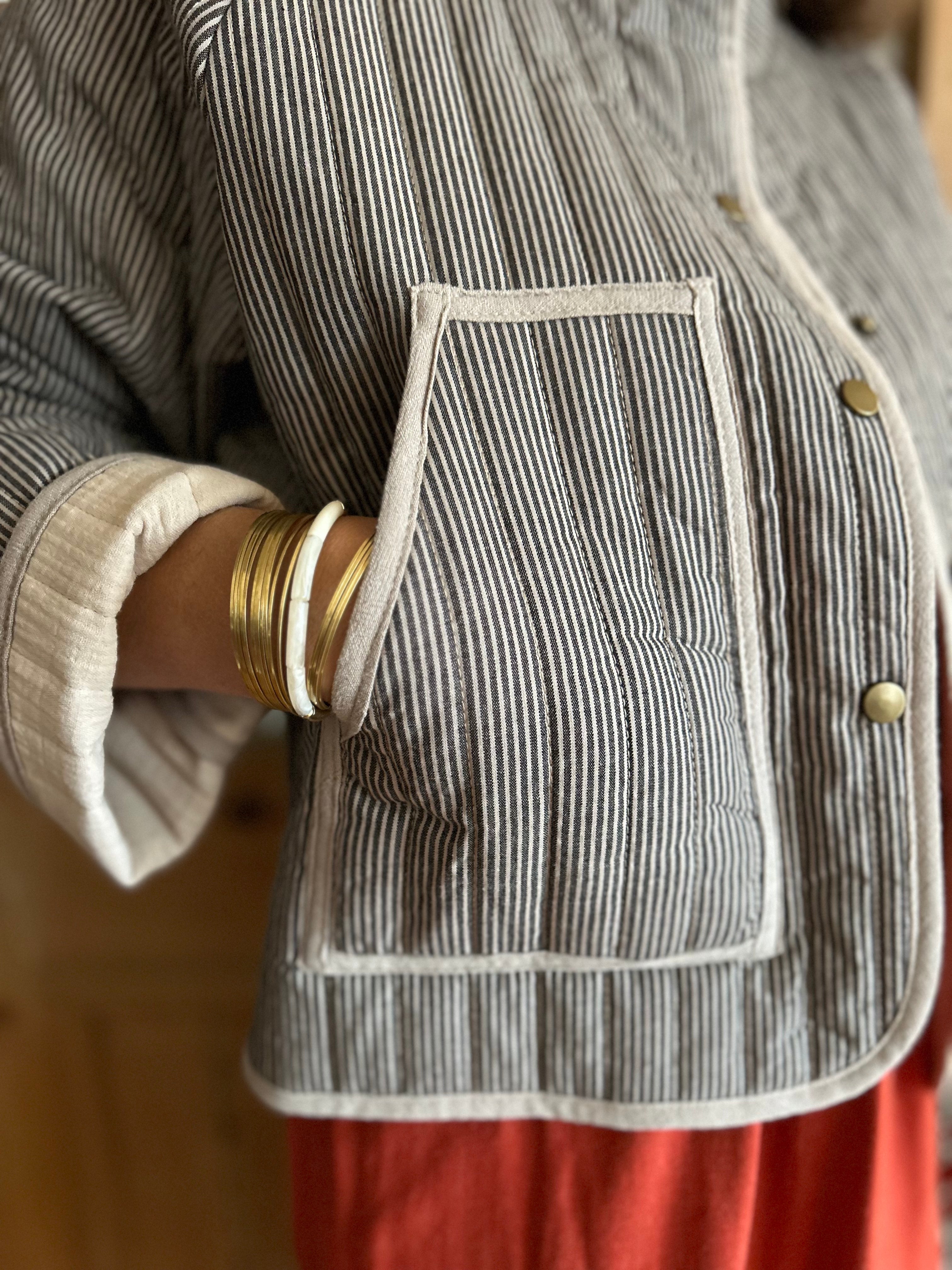 Veste Artemisia rayures taupes