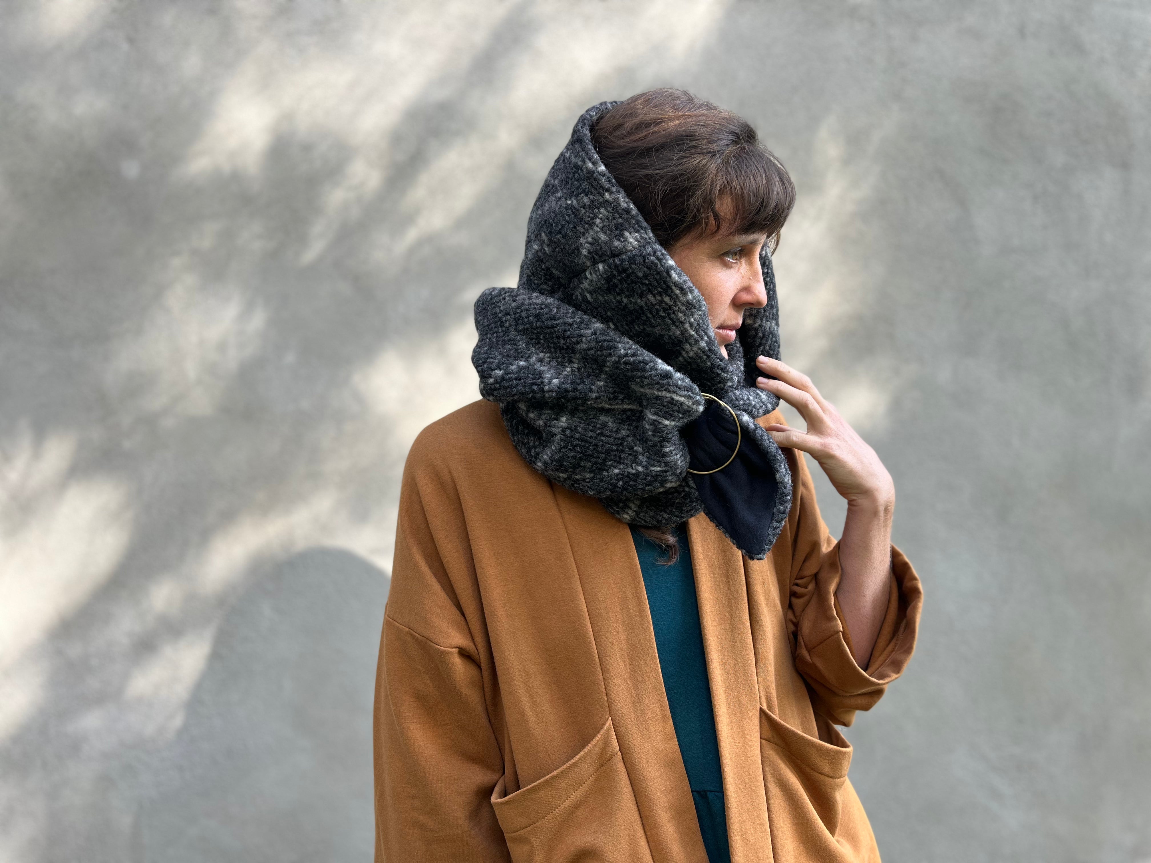 Foulard Edward Géométrique gris