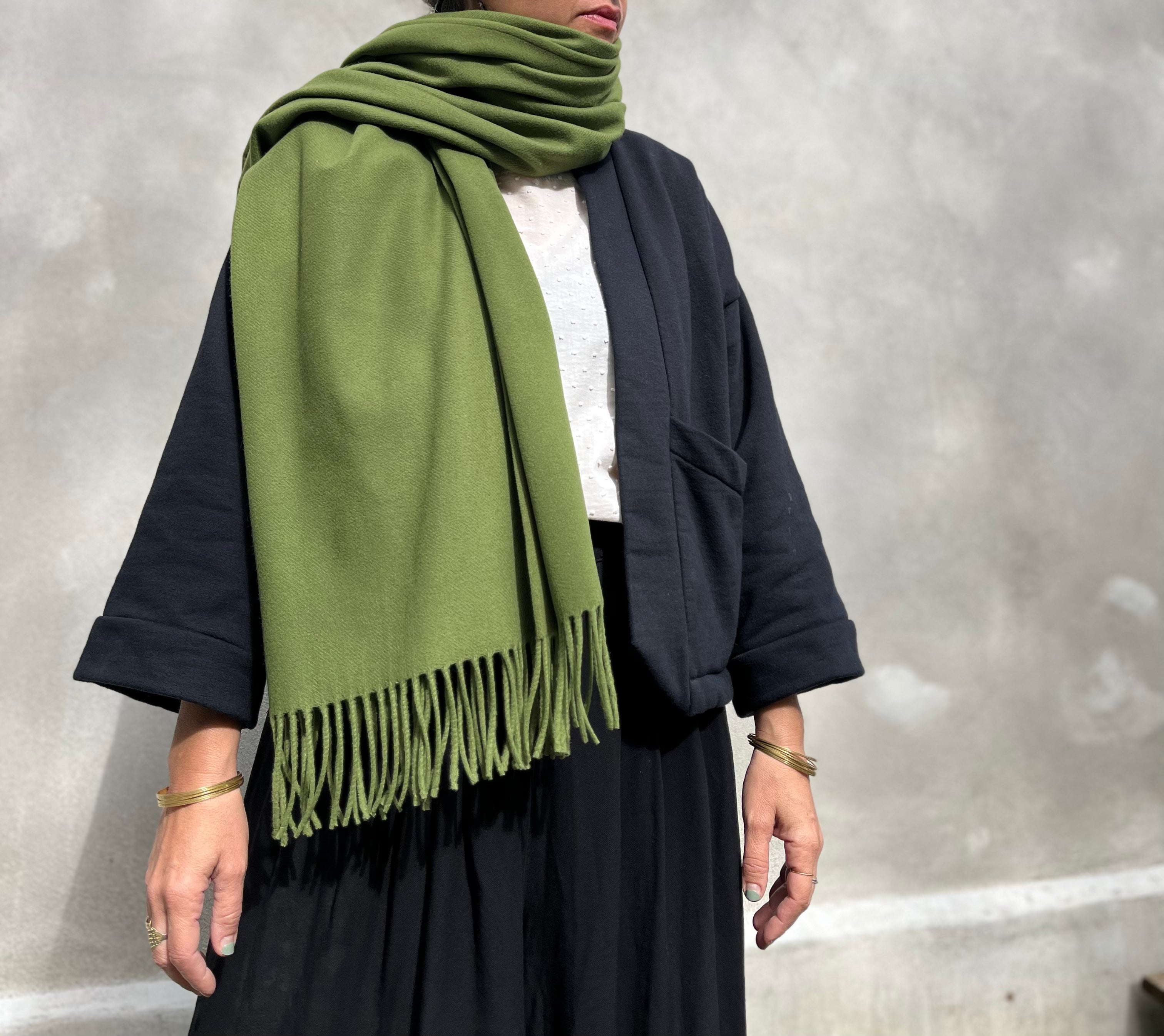 Foulard / Châle Lime 100 % laine