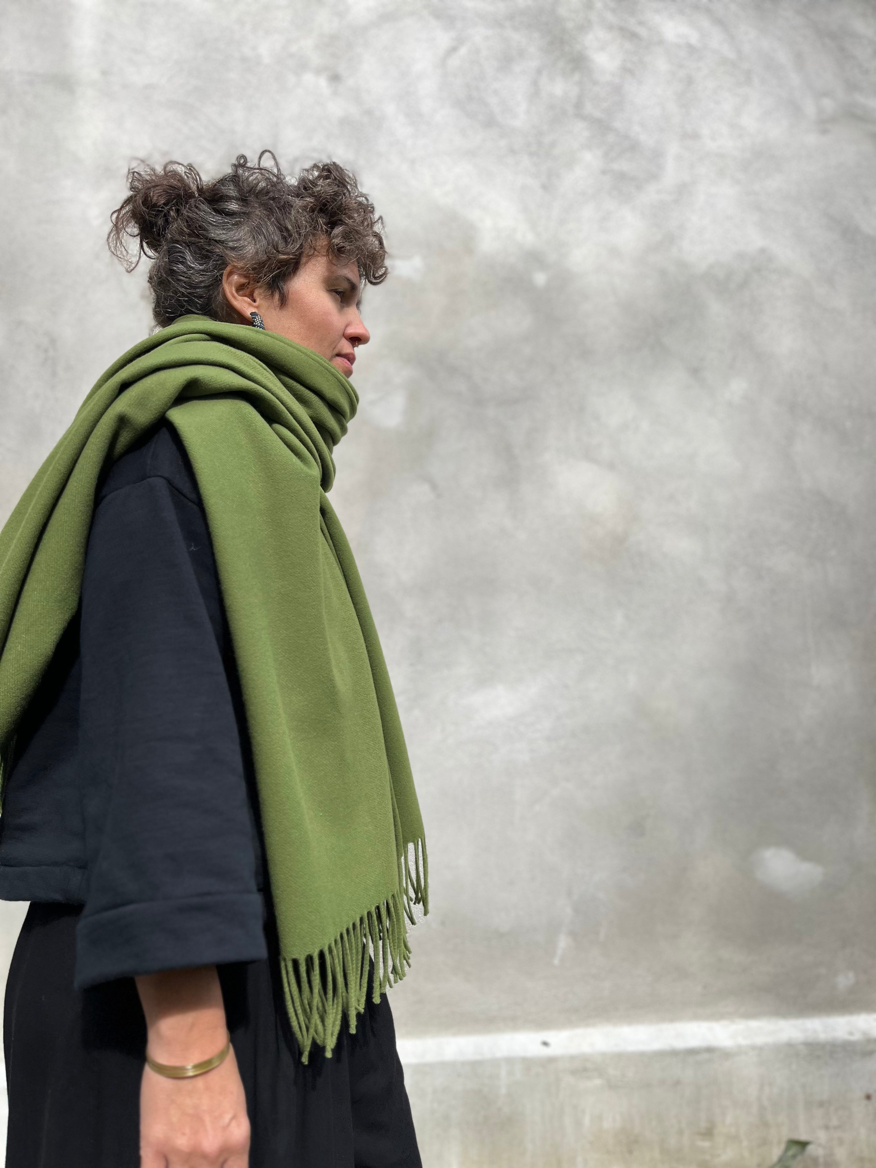 Foulard / Châle Lime 100 % laine