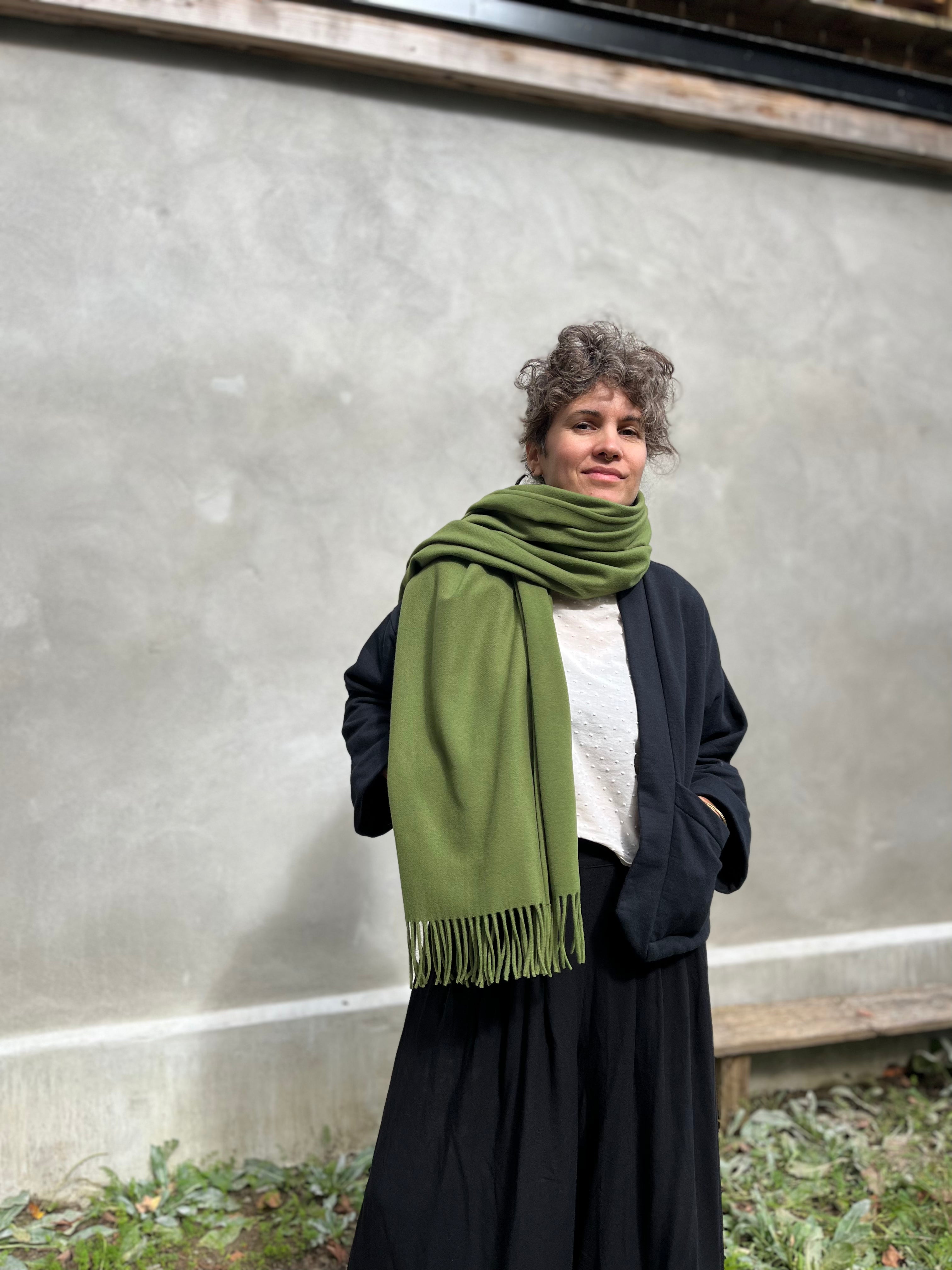 Foulard / Châle Lime 100 % laine