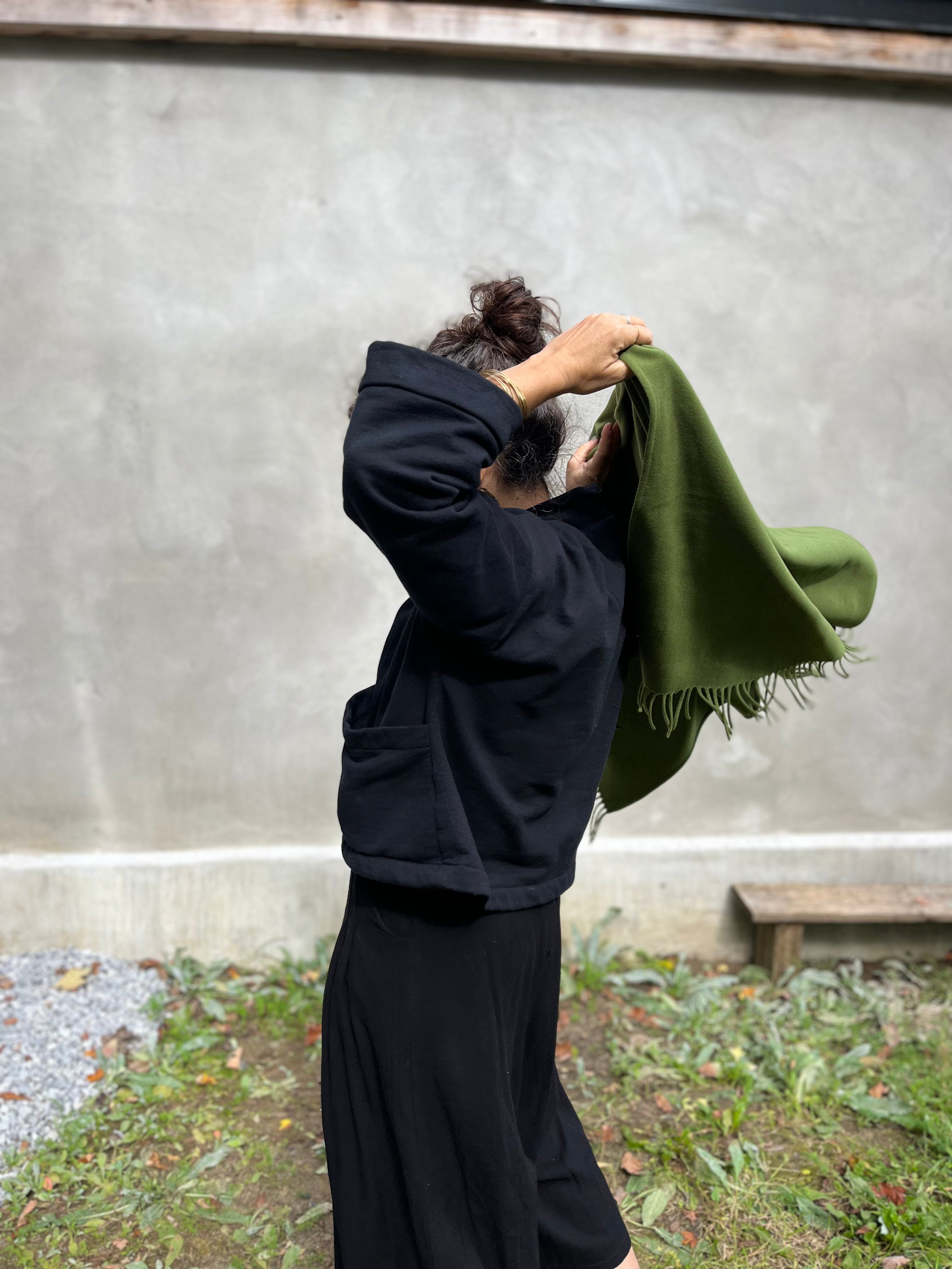 Foulard / Châle Lime 100 % laine