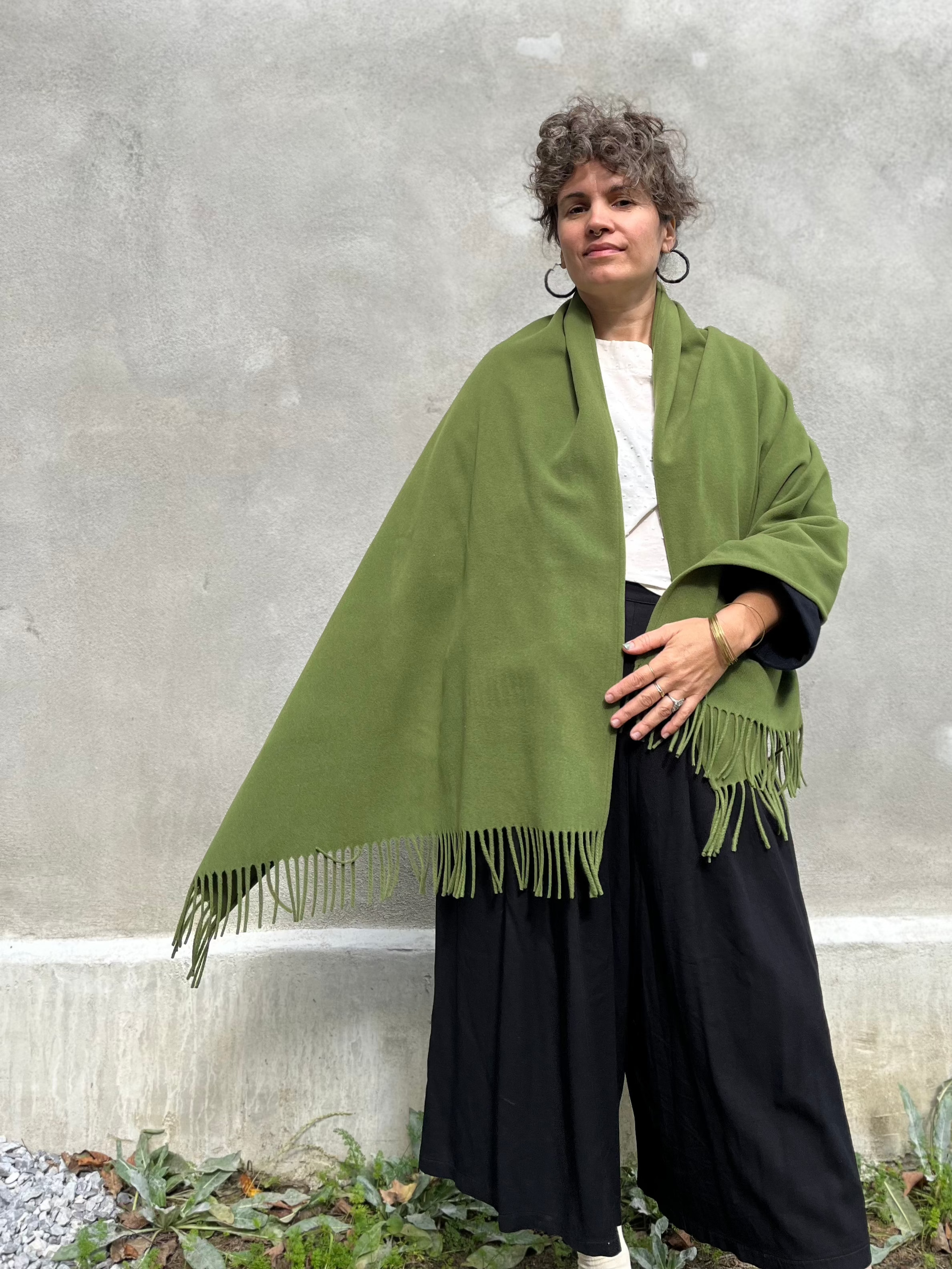 Foulard / Châle Lime 100 % laine