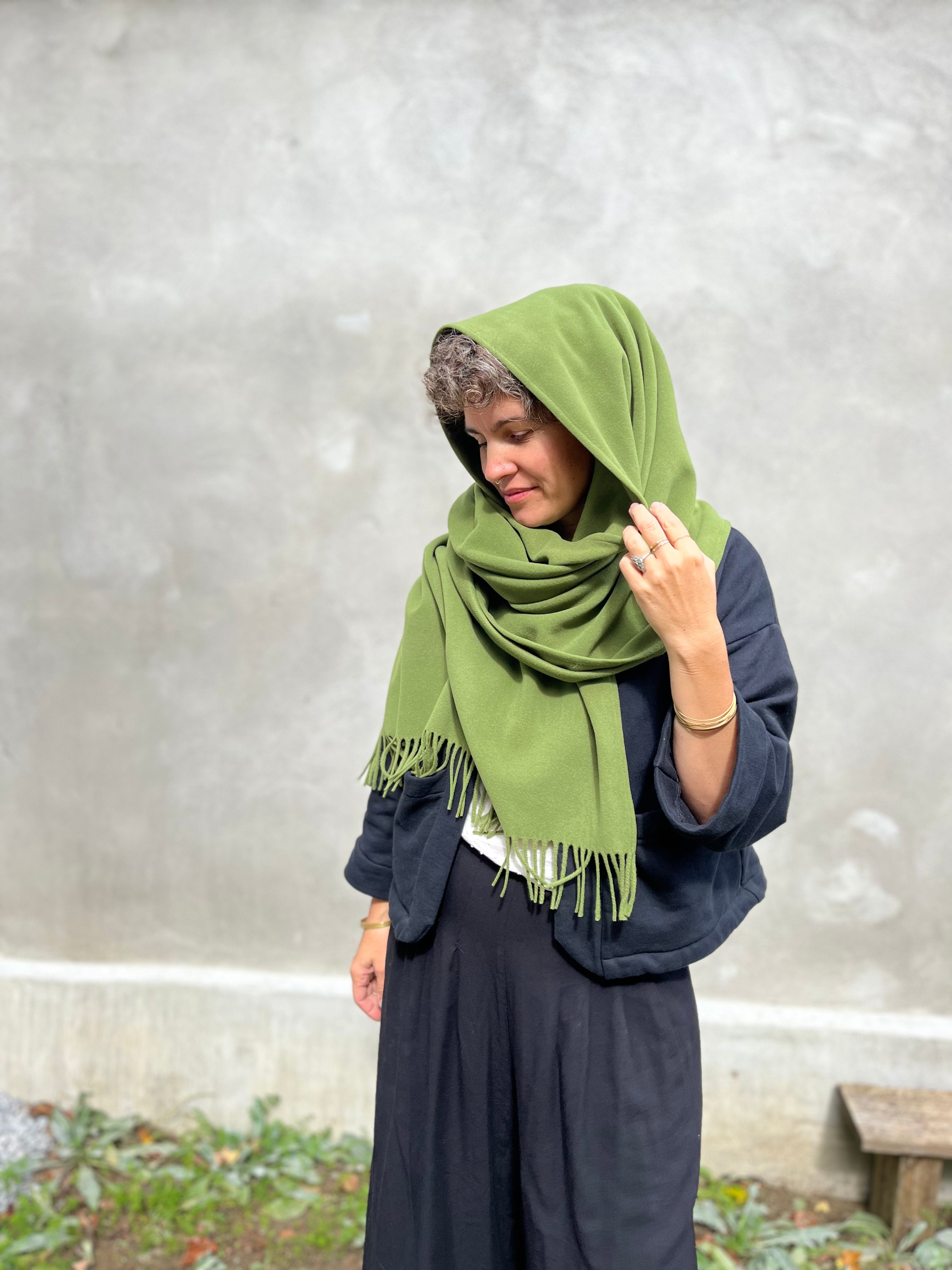 Foulard / Châle Lime 100 % laine